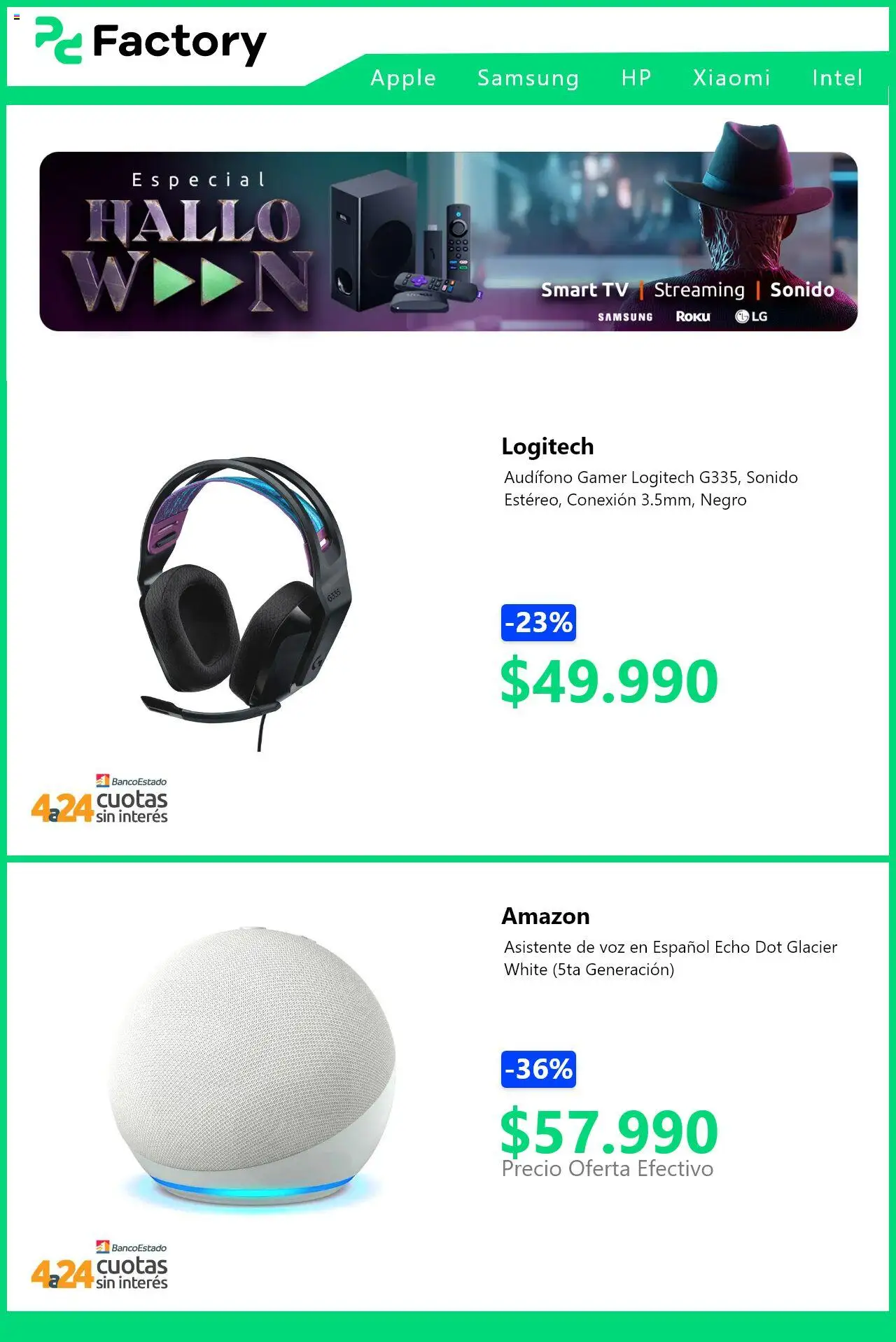 PC Factory ofertas  │ válido desde el 20.10.2025 | Página: 3 | Productos: Audifono