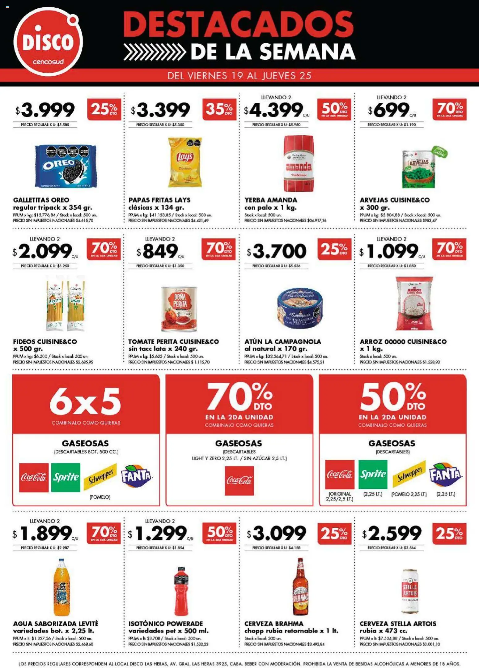 Disco - Ofertas | Córdoba │ válido desde el 18.12.2025 | Página: 8 | Productos: Atún, Tomate, Agua saborizada, Arroz