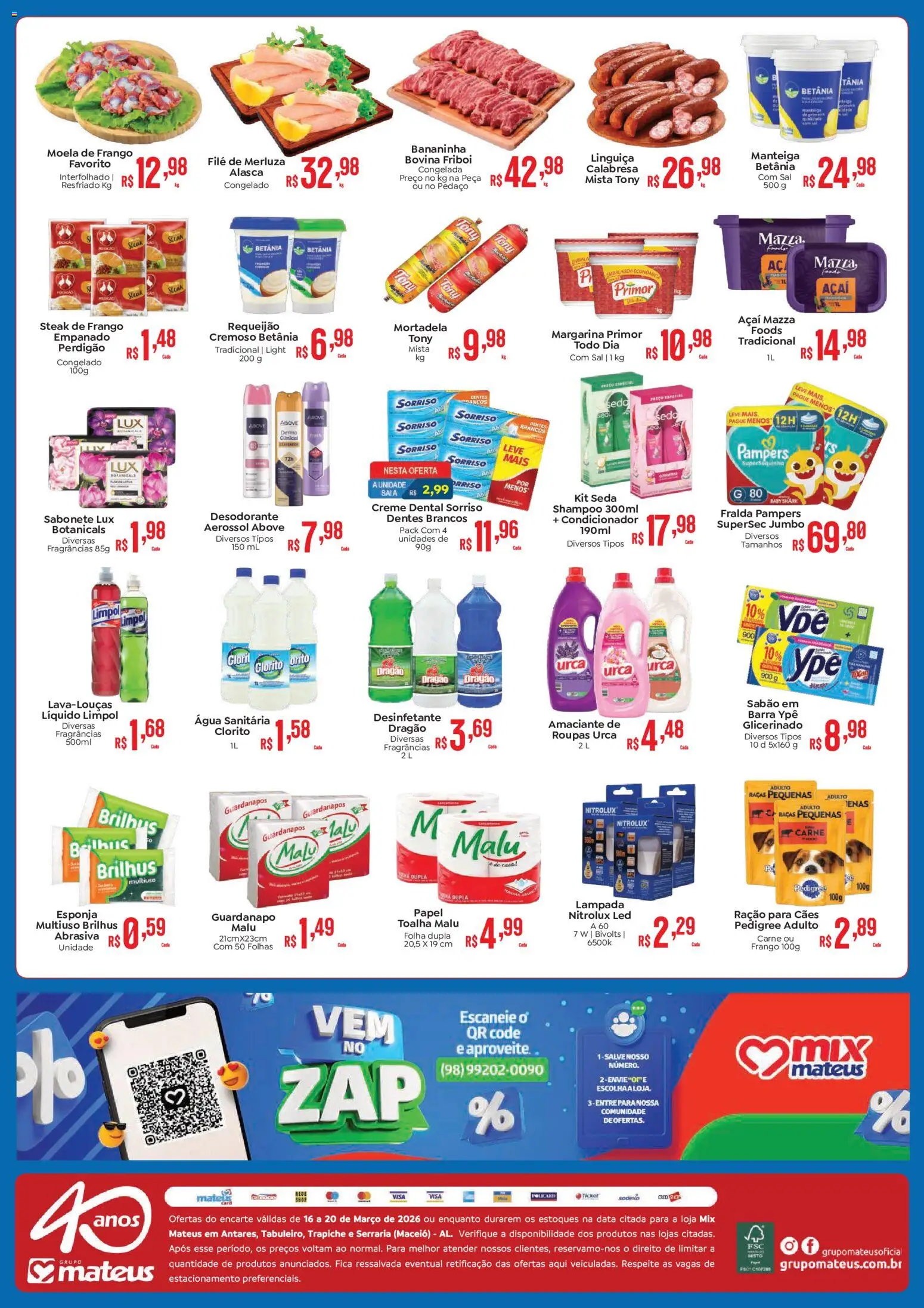 Mateus Folheto - válido de 16.03.2026 | Página: 2 | Produtos: Carne, Creme, Sabonete, Margarina