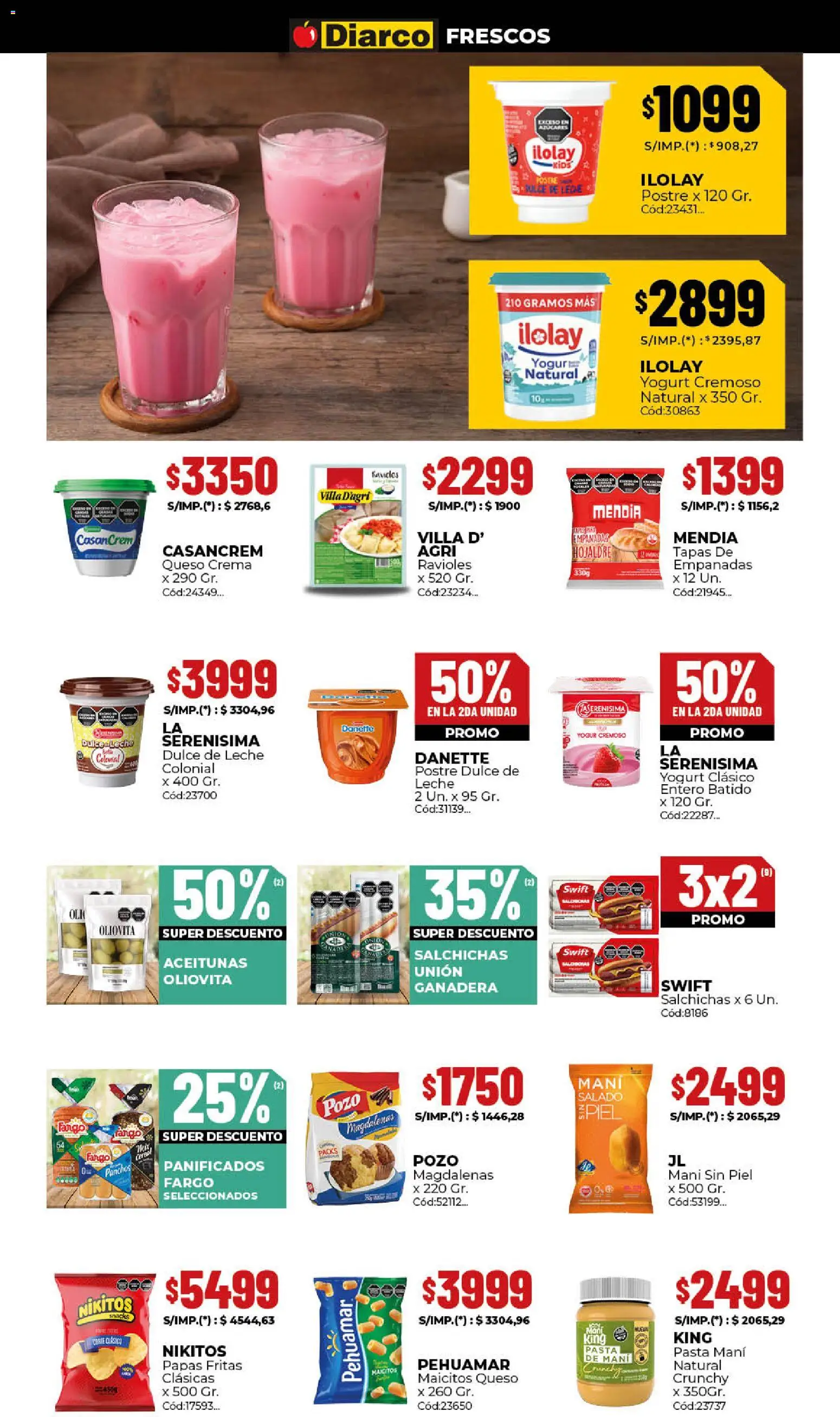 Diarco - Ofertas Sur │ válido desde el 20.04.2026 | Página: 11 | Productos: Dulce de leche, Mani, Leche, Ravioles