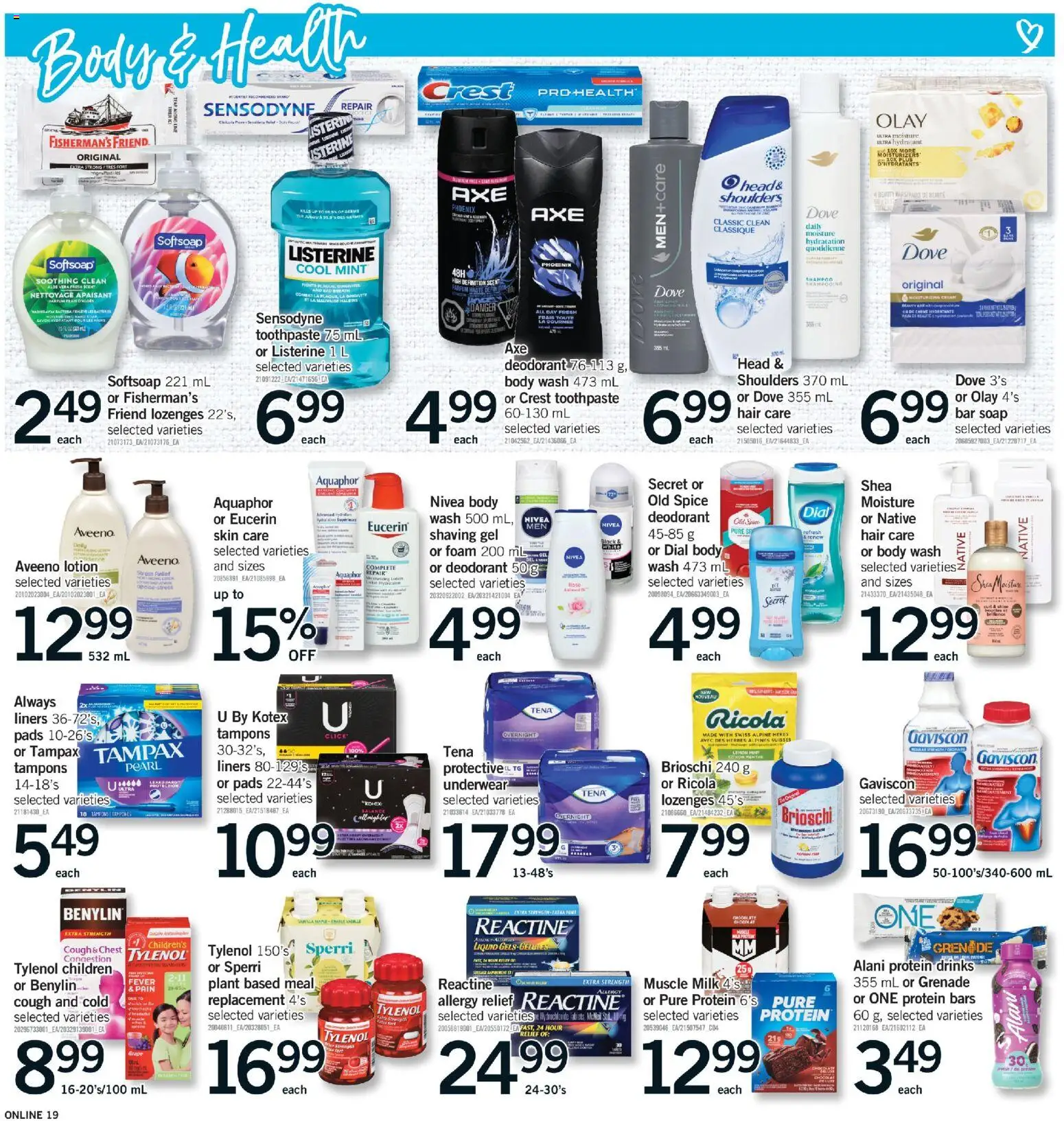 Fortinos flyer valid from 19.03.2026 | Page: 18 | Products: Cream, Body wash, Deodorant, Toothpaste