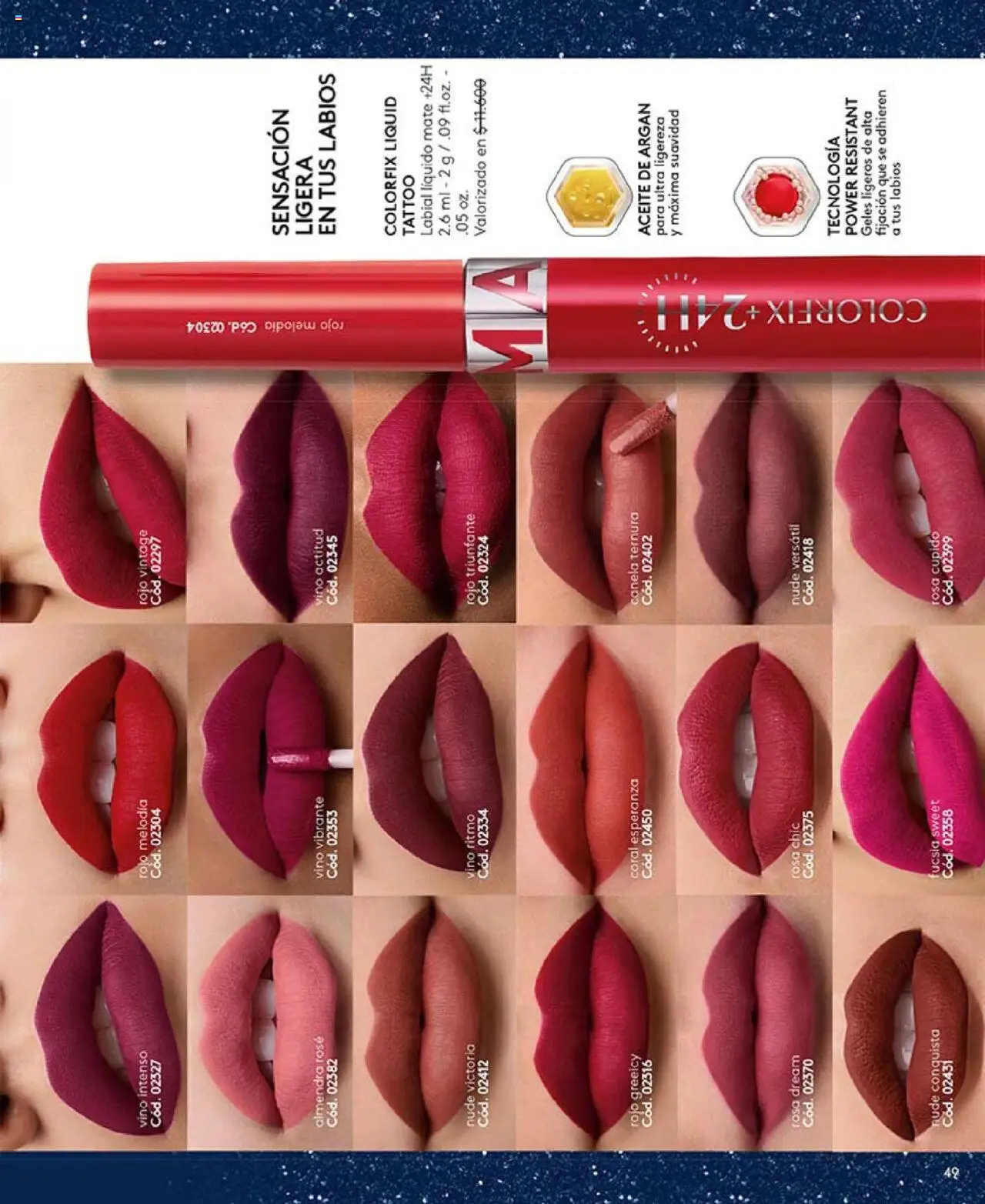 Catálogo Ésika Campaña 17 │ válido desde el 14.10.2025 | Página: 53 | Productos: Almendra, Vino, Labial, Aceite