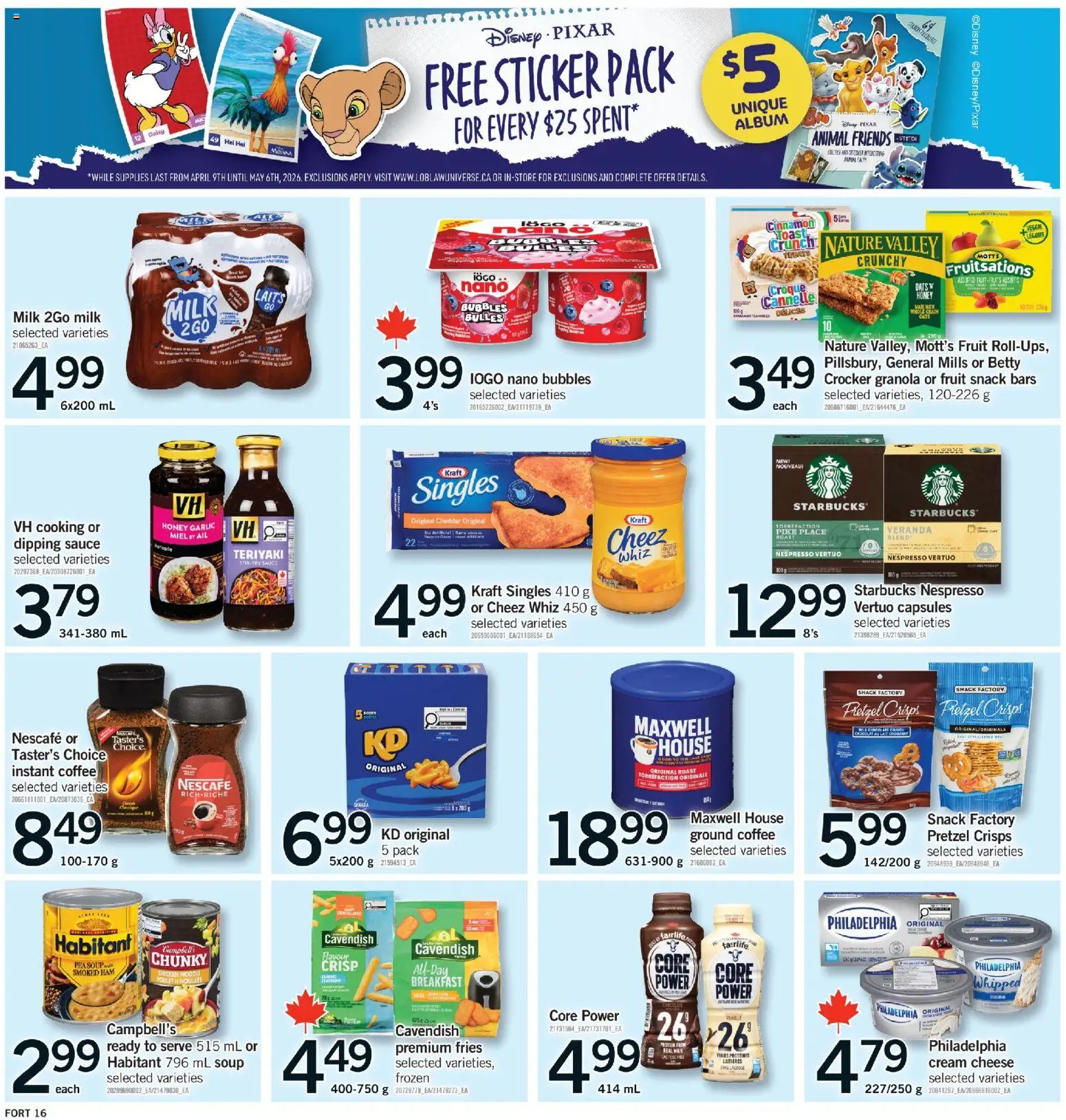 Fortinos flyer valid from 23.04.2026 | Page: 16 | Products: Cream, Milk, Cheese, Ham