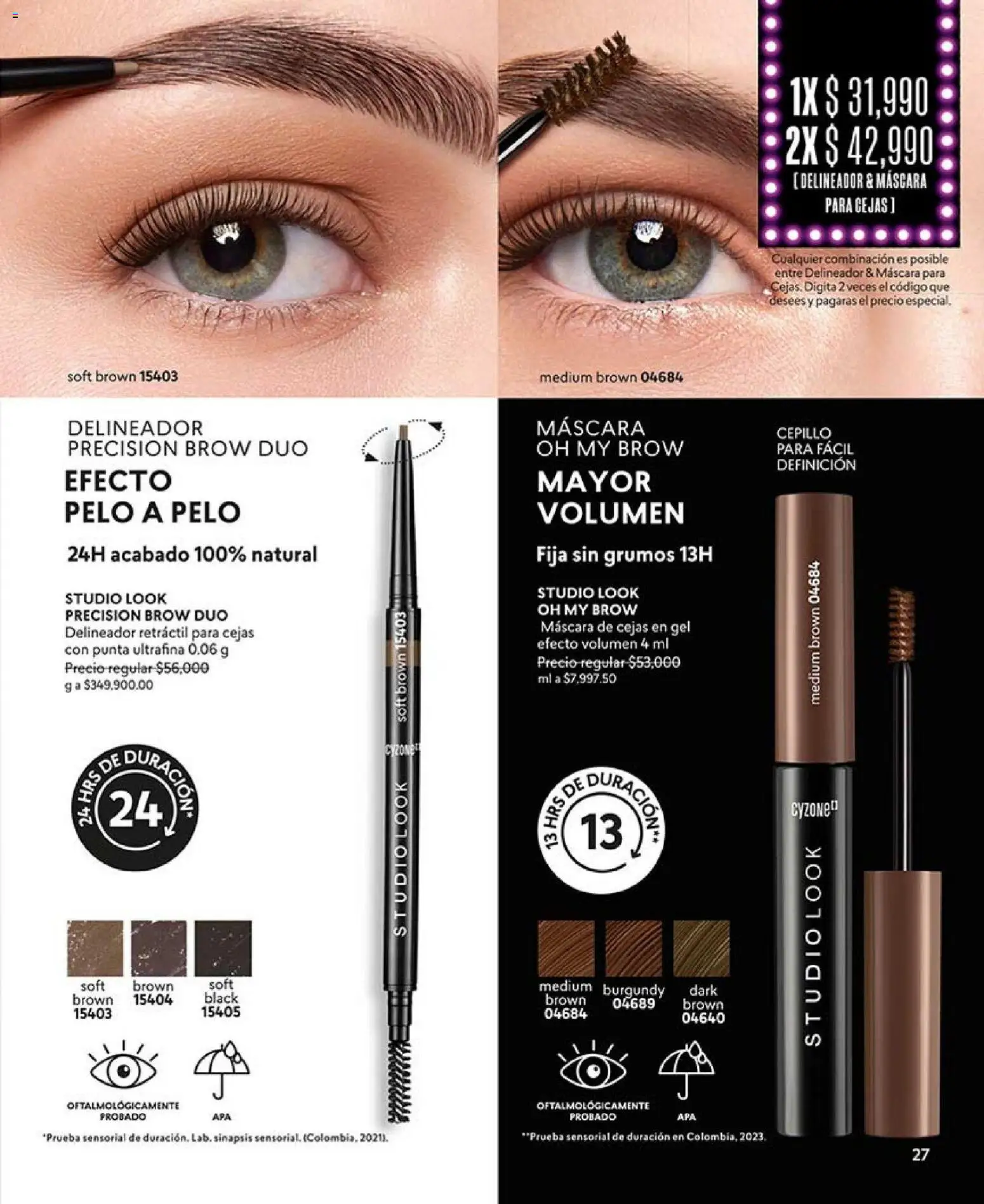 CyZone revista - valida desde el 01.02.2026 | Página: 27 | Productos: Cepillo, Máscara, Delineador, Combinación