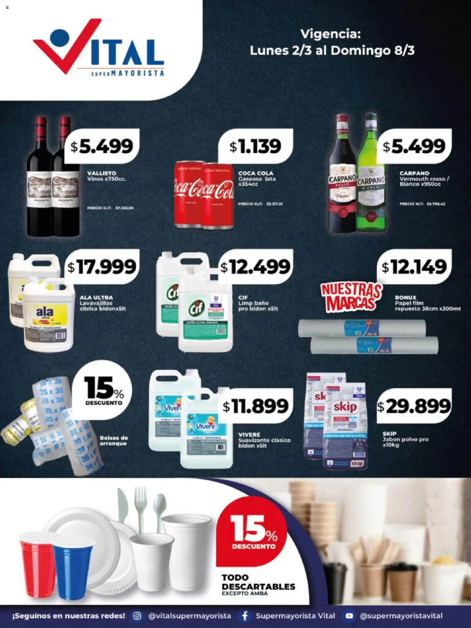 Vital - Especial Vital corporativa │ válido desde el 02.03.2026 | Página: 4 | Productos: Lavavajillas, Bidón, Baño, Gaseosa