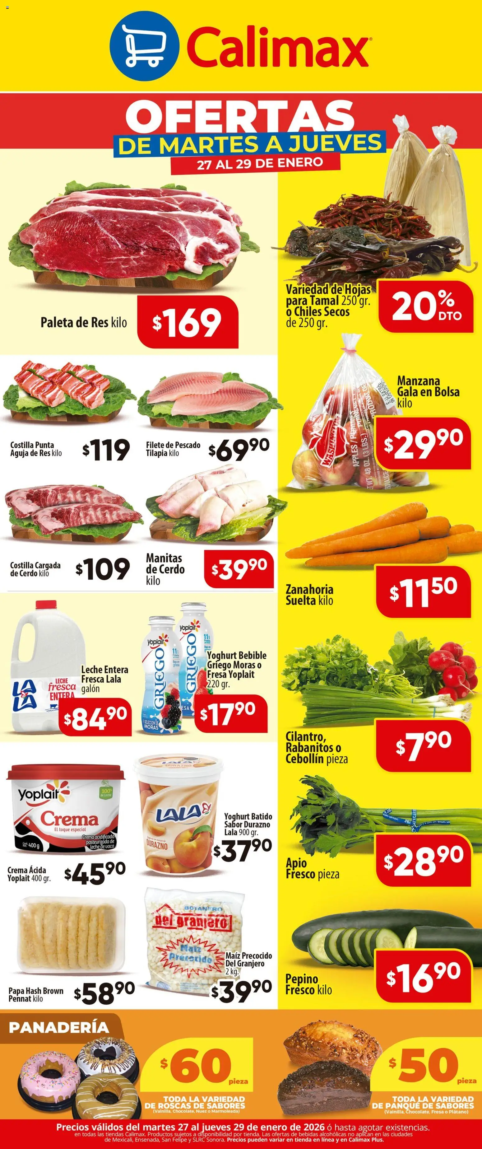 Nuevas ofertas de Calimax válidas en toda la República Mexicana desde el 27.01.2026. ¡Encuentra las mejores ofertas en Calimax folleto! | Página: 2 | Productos: Maíz, Fresa, Crema, Apio