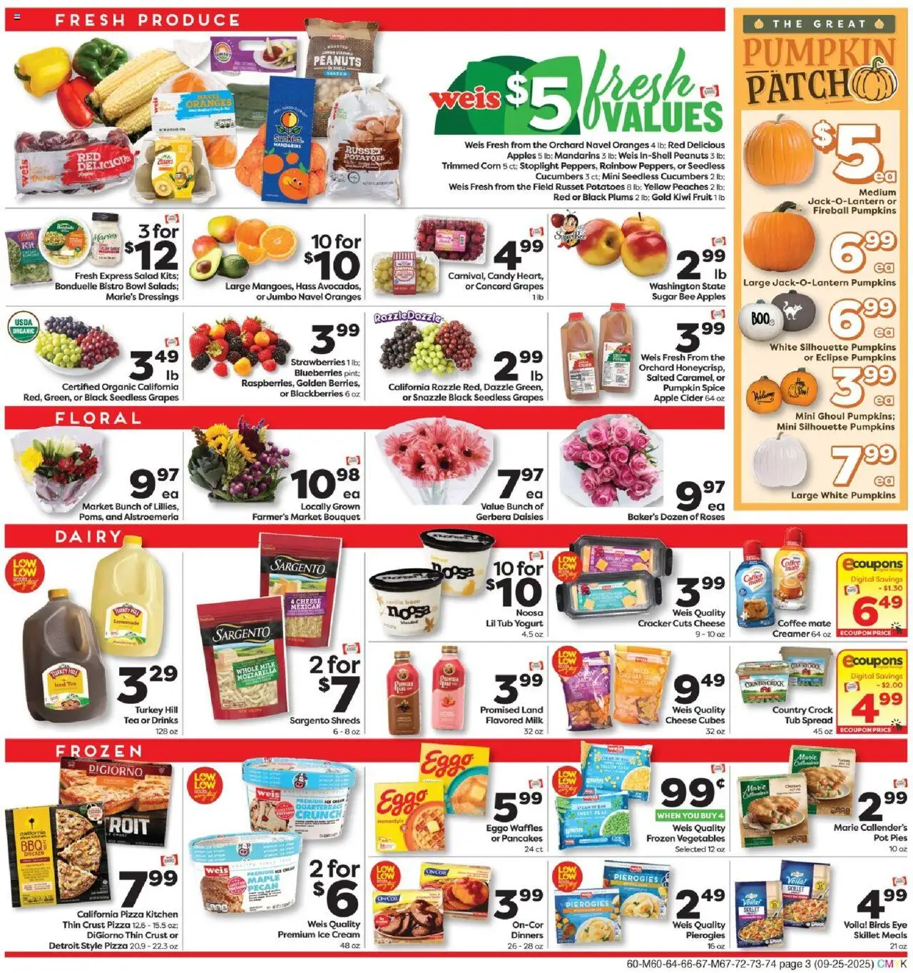 Weis Weekly Circular - NY - valid from 25.09.2025 | Page: 3 | Products: Skillet, Oranges, Tea, Strawberries