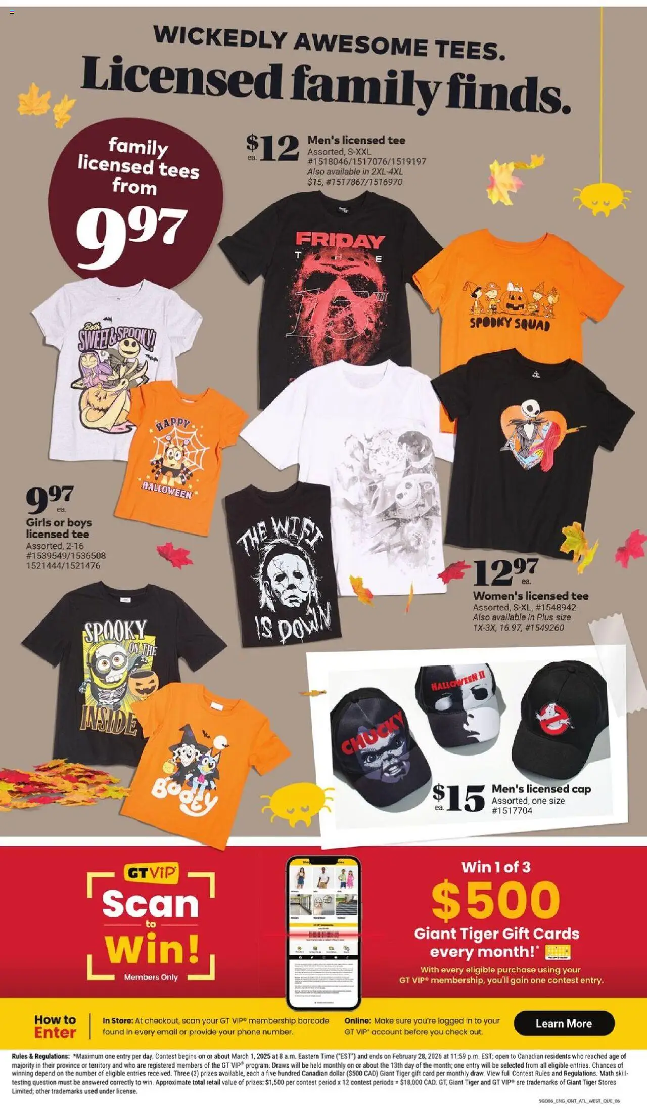 Giant Tiger flyer valid from 10.09.2025 | Page: 8 | Products: Cap, Phone, T-shirt