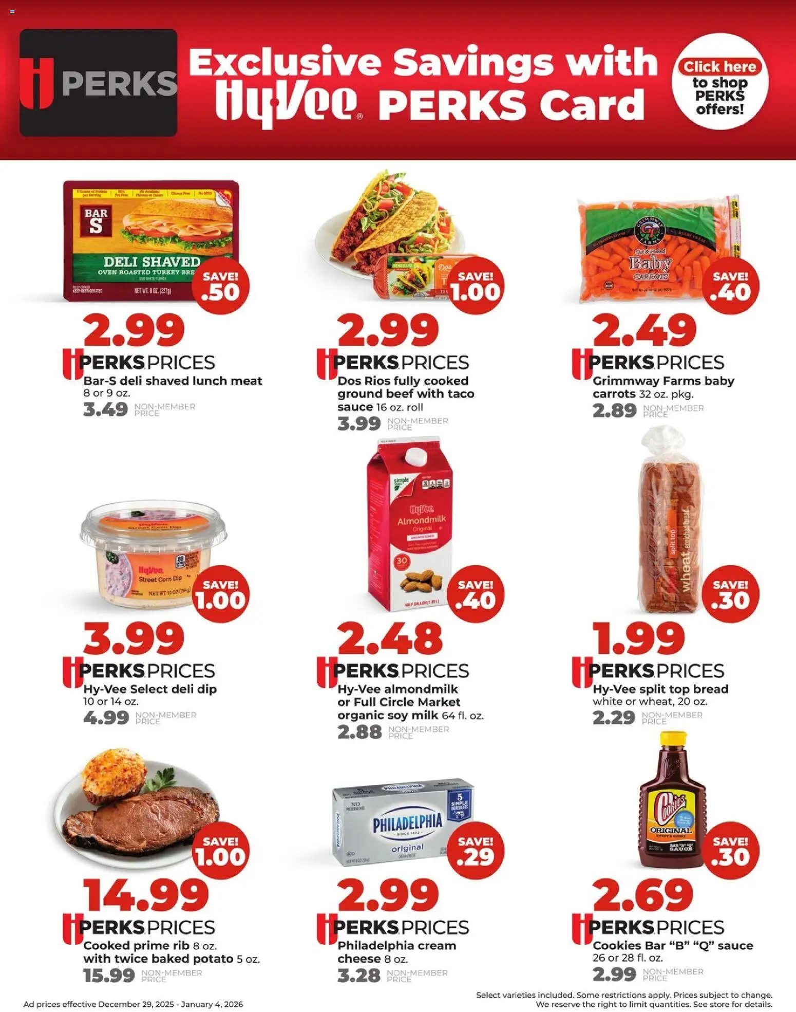 HyVee Weekly Ad - valid from 29.12.2025 | Page: 6 | Products: Bread, Beef, Sauce, Oven