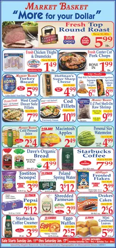Preview of Market Basket weekly ads valid from 11.01.2026