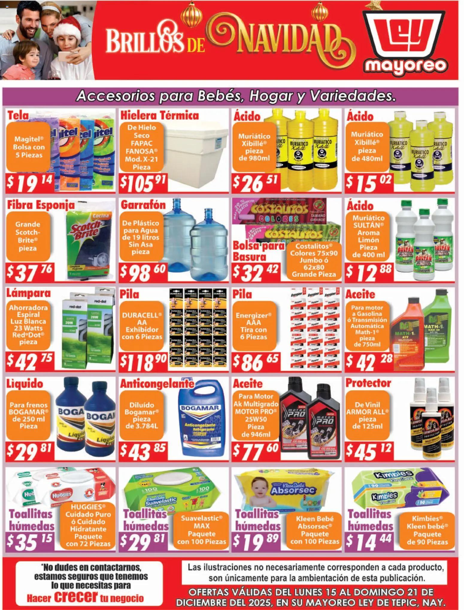 Nuevas ofertas de Casa Ley válidas en toda la República Mexicana desde el 15.12.2025. ¡Encuentra las mejores ofertas en Casa Ley folleto Tepic! | Página: 6 | Productos: Agua, Limón, Aceite, Pila