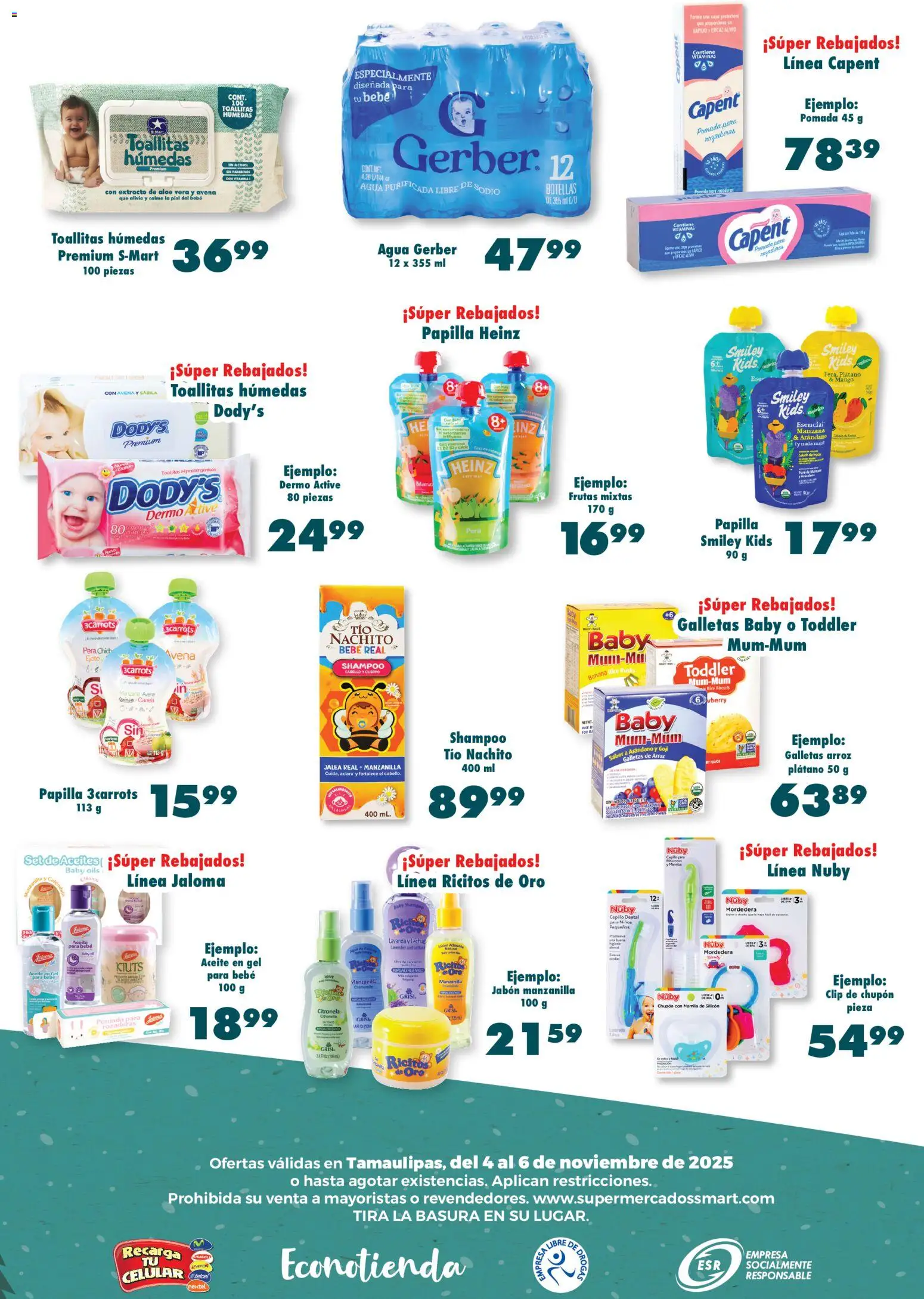 Nuevas ofertas de S-Mart válidas en toda la República Mexicana desde el 11.11.2025. ¡Encuentra las mejores ofertas en S-Mart folleto Ofertas de Feria Matamoros! | Página: 6 | Productos: Pera, Avena, Cepillo, Vitaminas