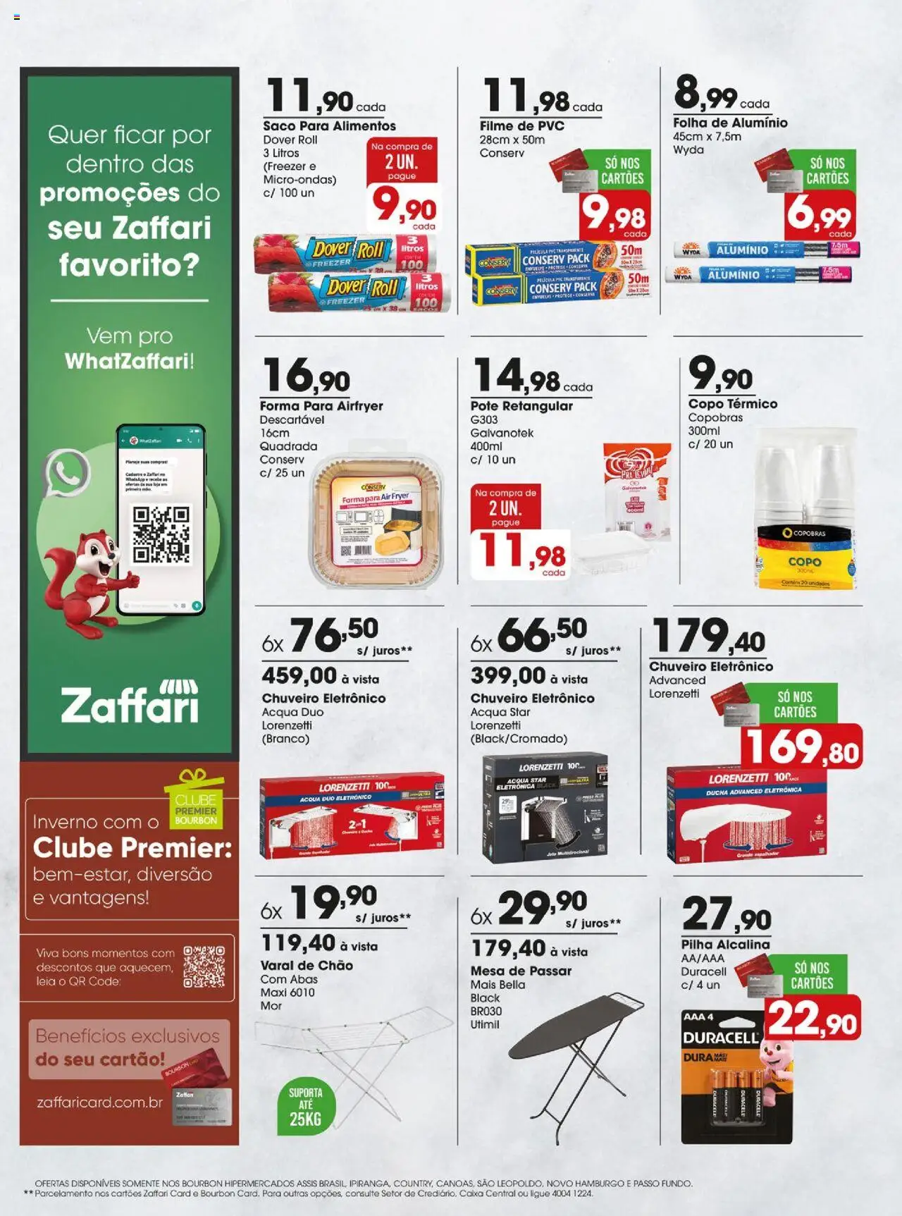 Zaffari Folheto - válido de 12.08.2025 | Página: 16 | Produtos: Freezer, Air fryer, Caixa, Chuveiro