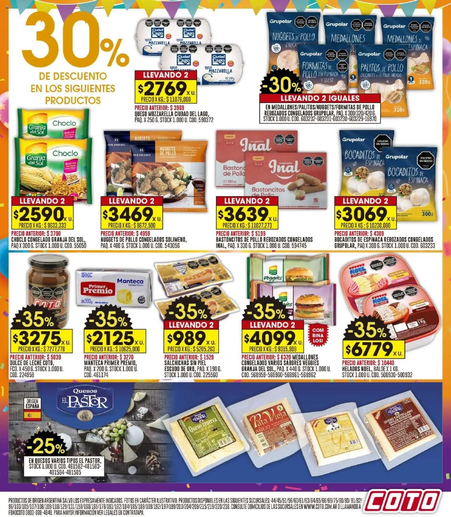 Coto - Ofertas │ válido desde el 27.10.2025 | Página: 7 | Productos: Pollo, Dulce de leche, Manteca, Espinaca