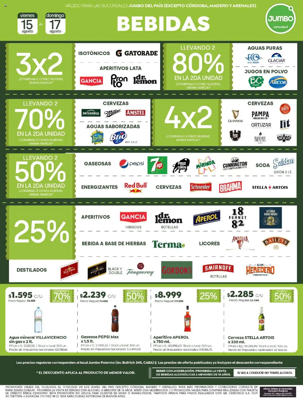 Jumbo - Ofertas | Salta y Tucumán │ válido desde el 15.08.2025 | Página: 5 | Productos: Fernet, Gaseosa, Soda, Cerveza