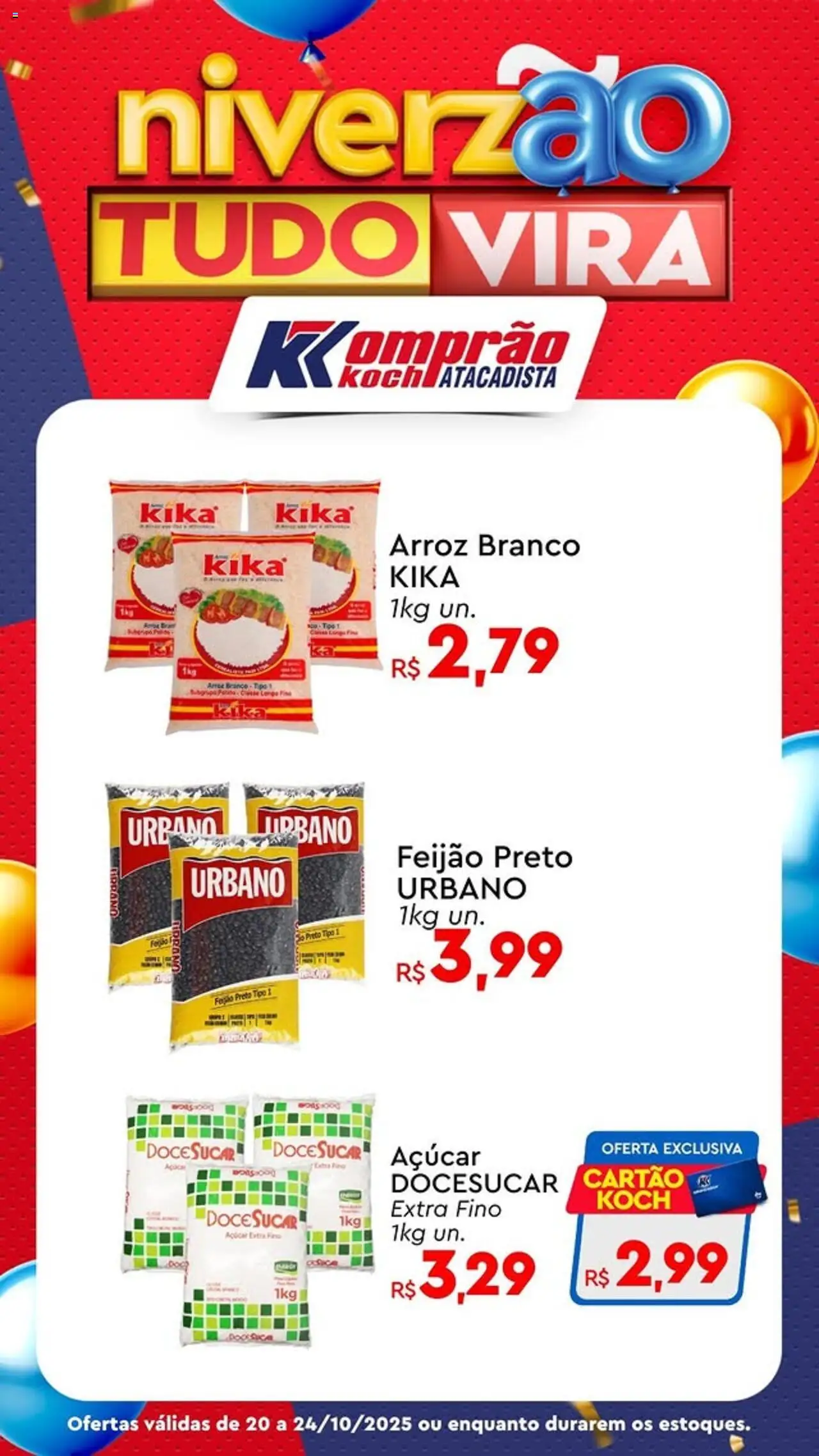 Komprao Atacadista Folheto - válido de 20.10.2025 | Página: 4 | Produtos: Fogão, Feijão, Arroz, Açúcar