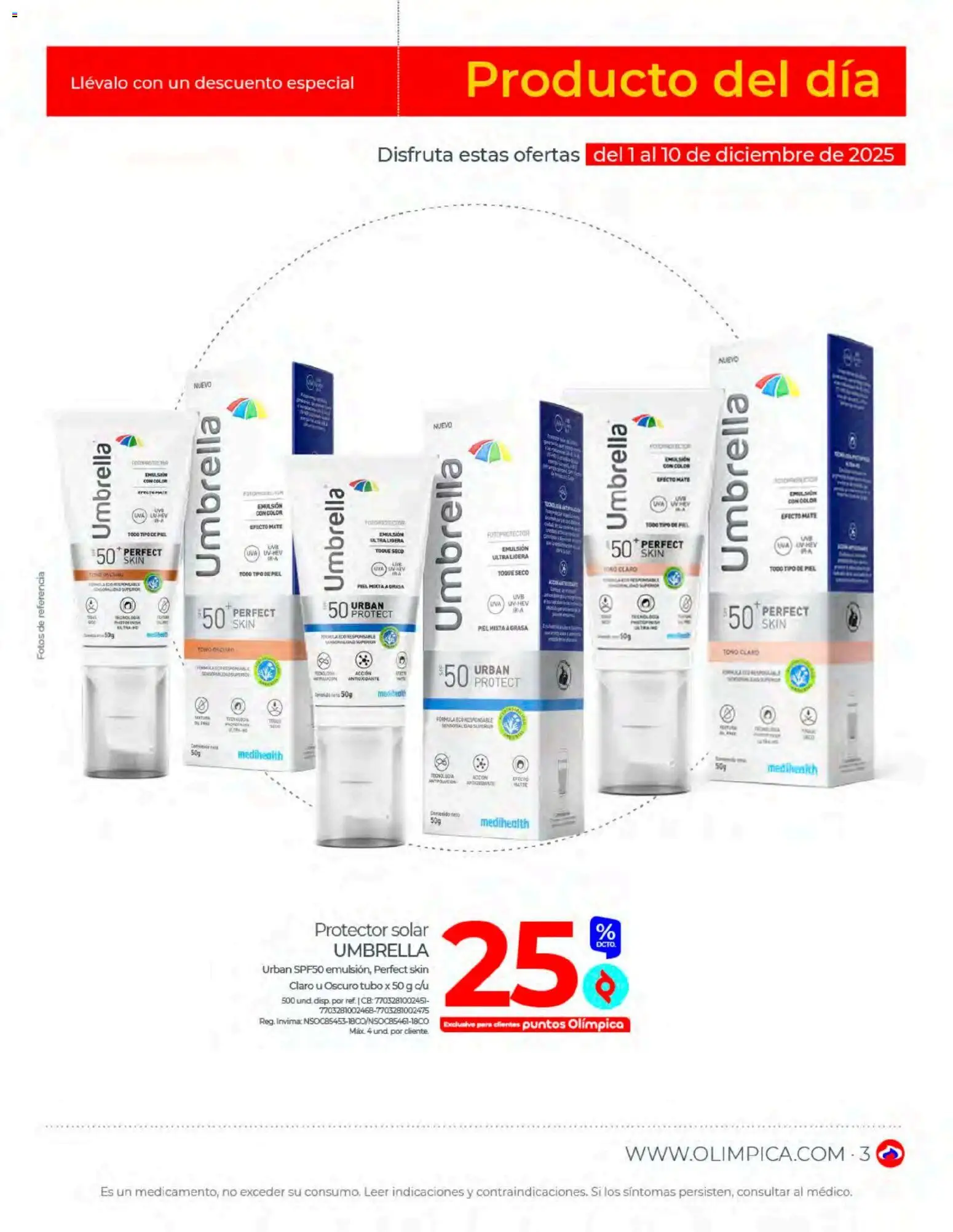 Olímpica revista - valida desde el 01.12.2025 | Página: 3 | Productos: Uva, Protector solar, Emulsión