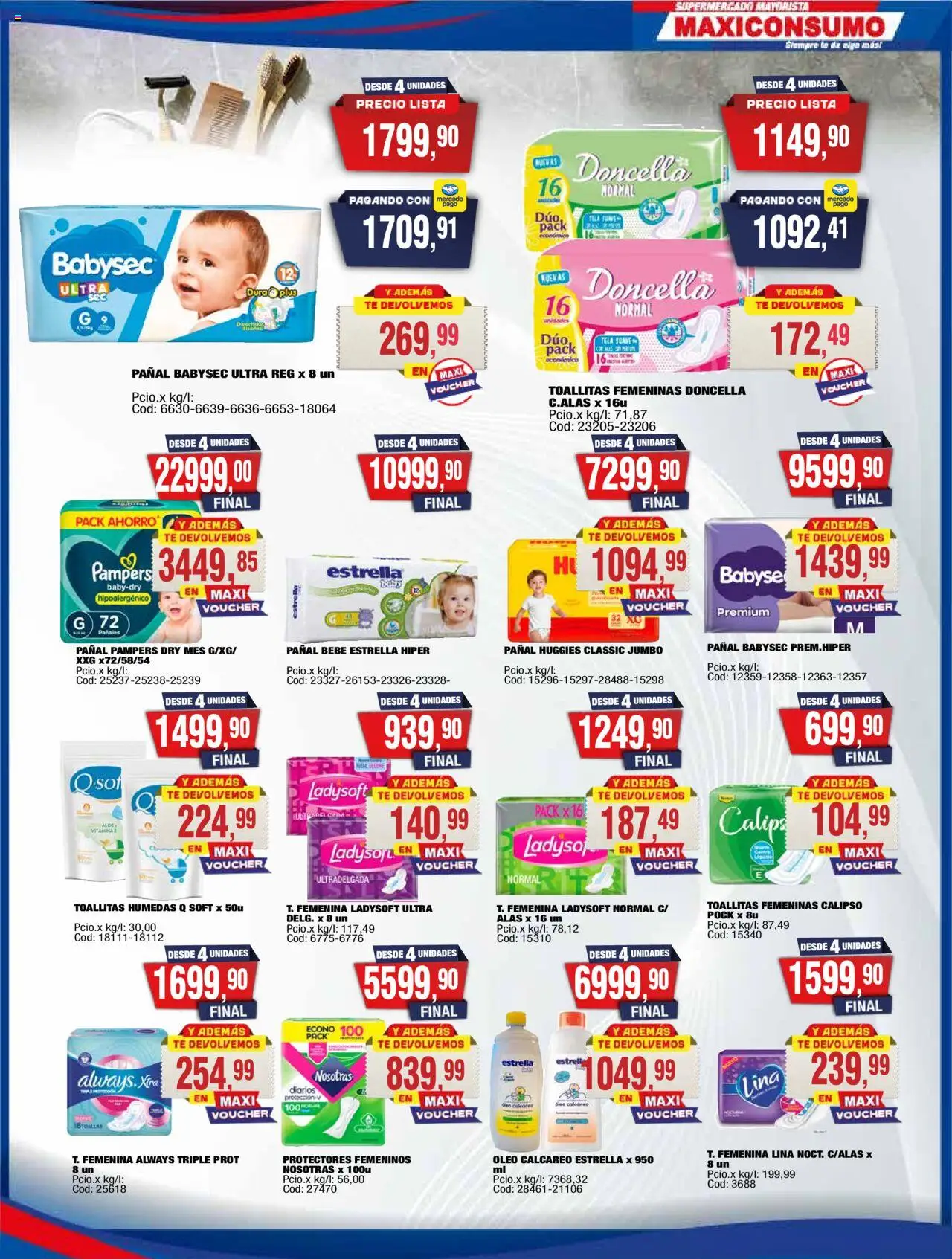 Maxiconsumo ofertas │ válido desde el 13.10.2025 | Página: 23 | Productos: Toallitas húmedas, Té, Toallitas femeninas