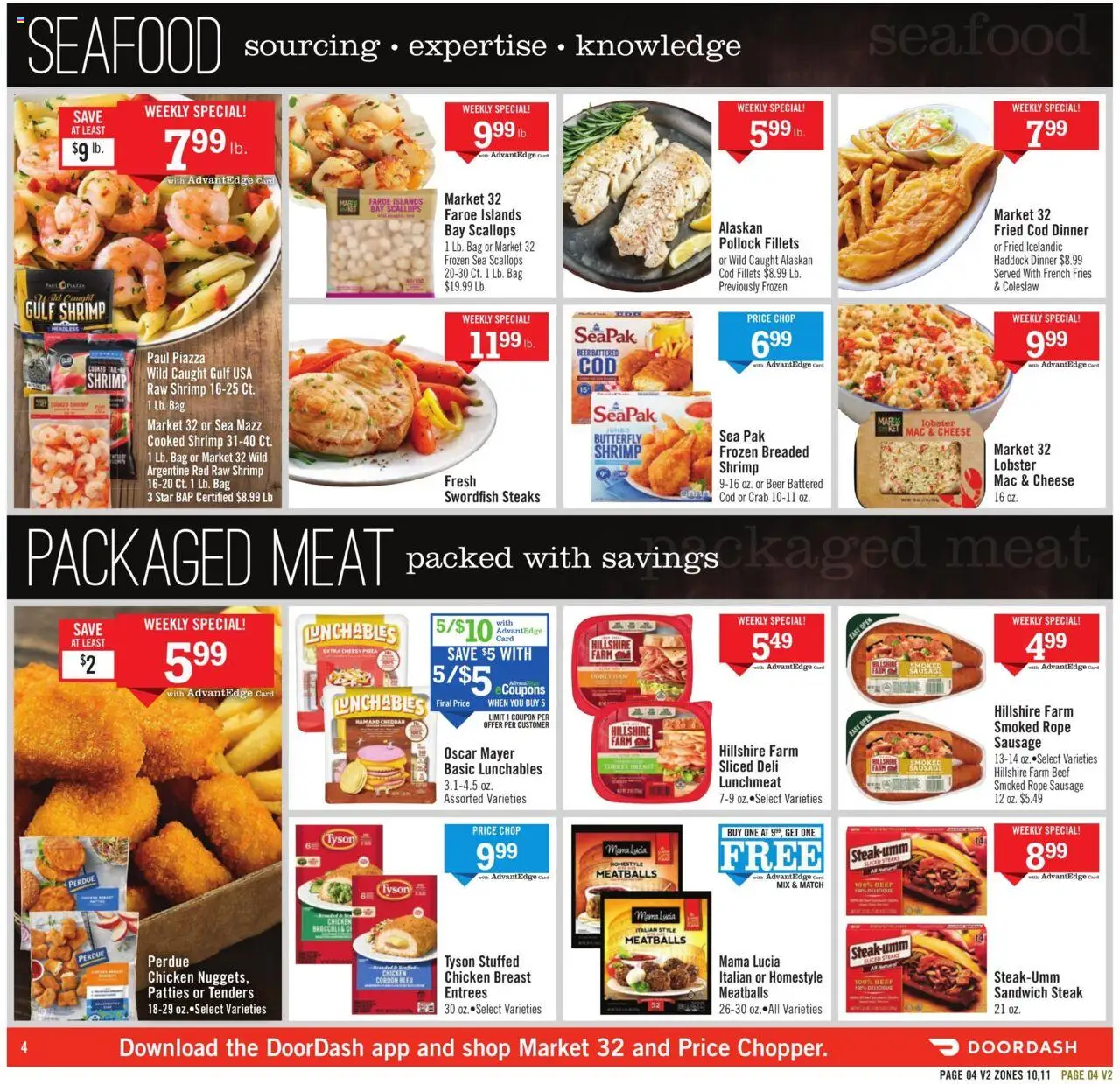 Price Chopper Weekly Ad - valid from 21.09.2025 | Page: 4 | Products: Broccoli, Cheese, Beef, Sausage