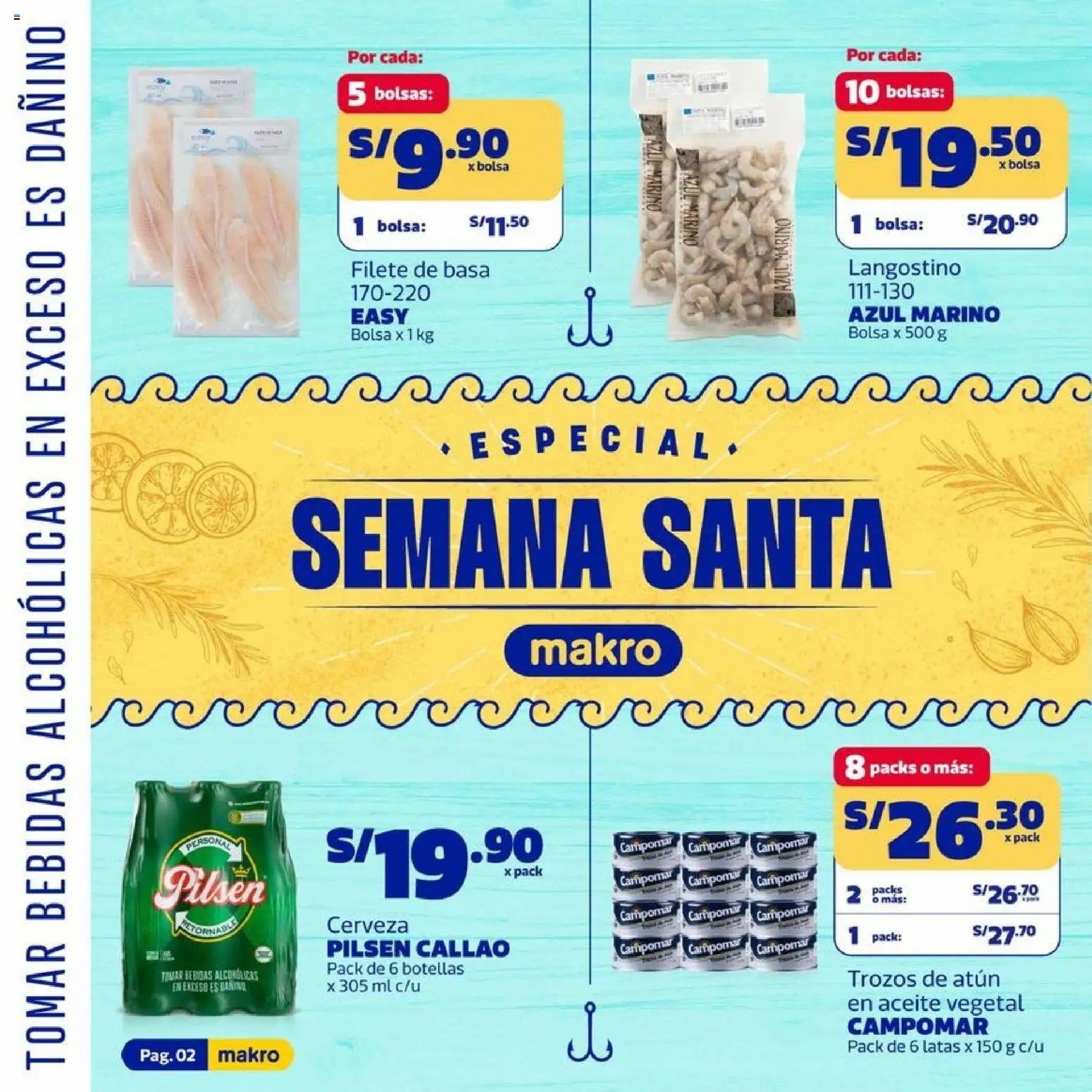 Catálogo Makro válido desde 26.03.2026 | Página: 2 | Productos: Aceite, Cerveza, Bolsa