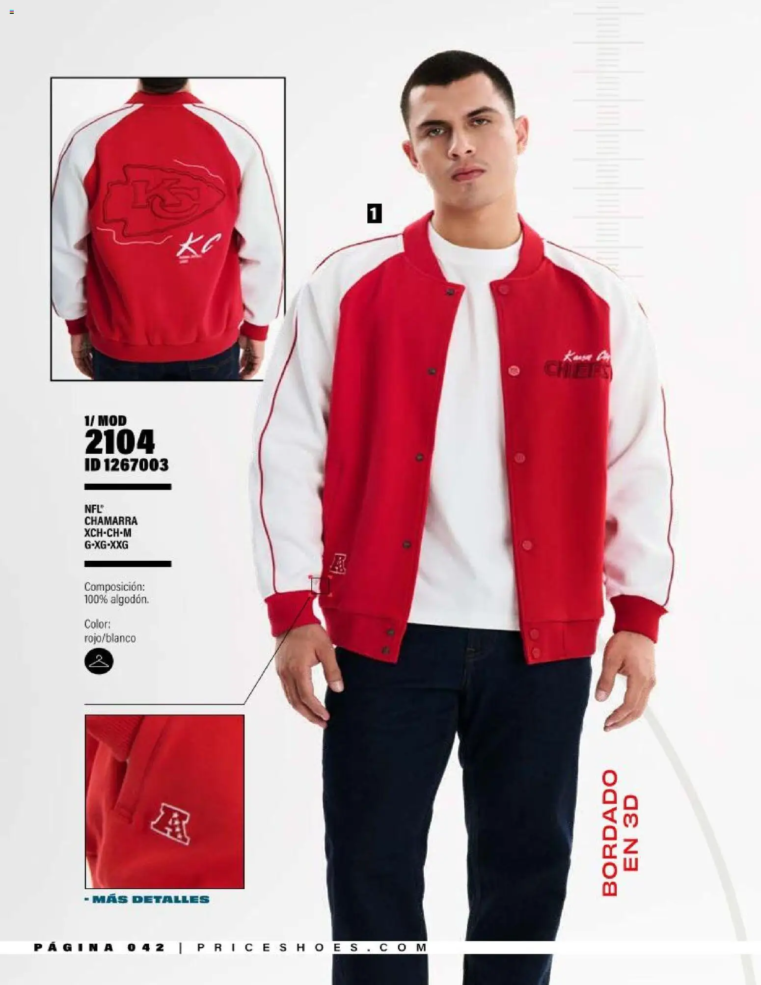 Nuevas ofertas de Price Shoes válidas en toda la República Mexicana desde el 20.03.2026. ¡Encuentra las mejores ofertas en Price Shoes catálogo NFL! | Página: 42 | Productos: Chamarra