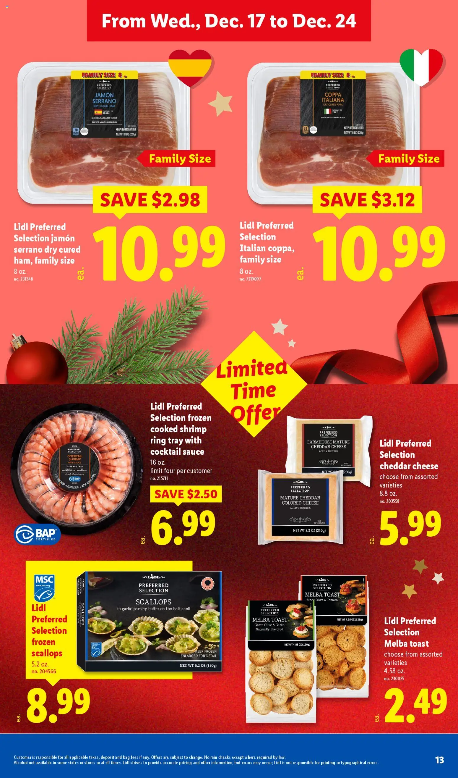 Lidl Weekly Ad - valid from 17.12.2025 | Page: 13 | Products: Ring, Cheese, Sauce, Garlic