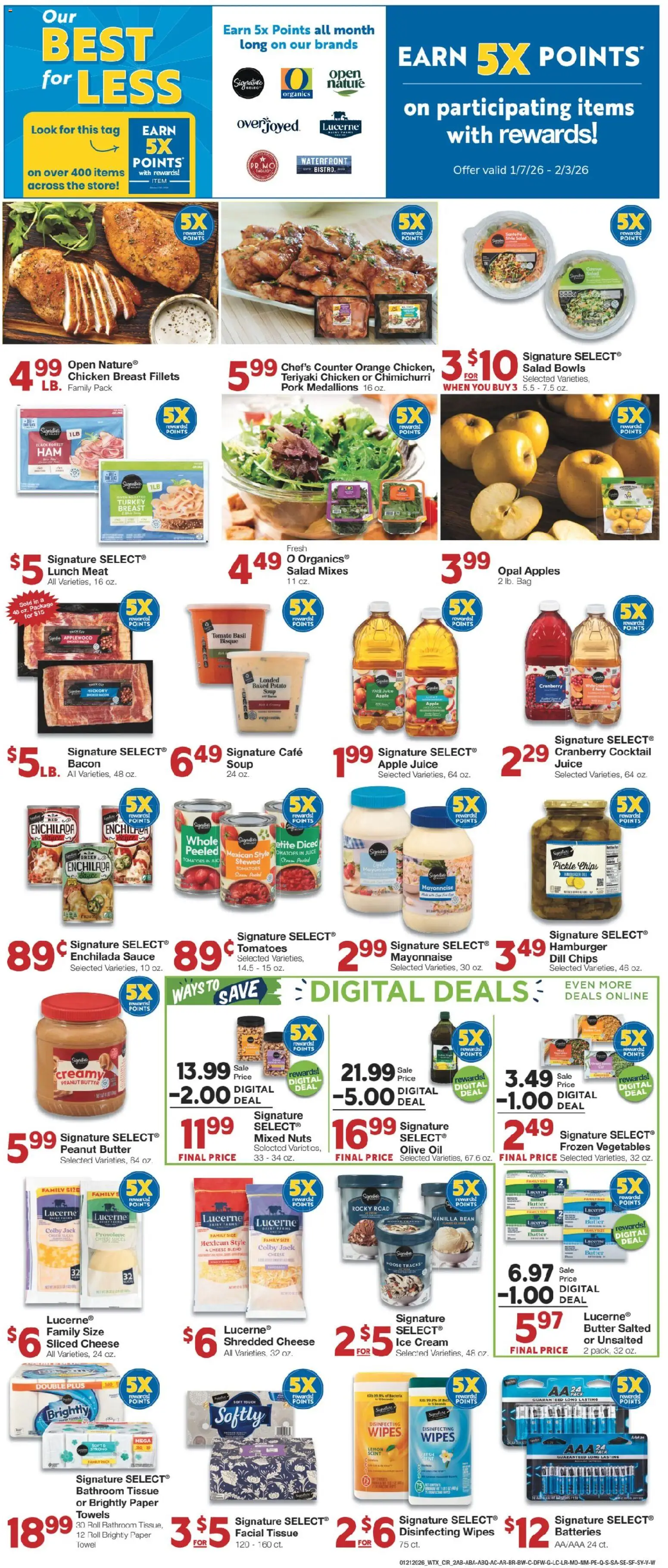 United Supermarkets Weekly Ad - valid from 20.01.2026 | Page: 2 | Products: Pork, Tomatoes, Ice cream, Sauce