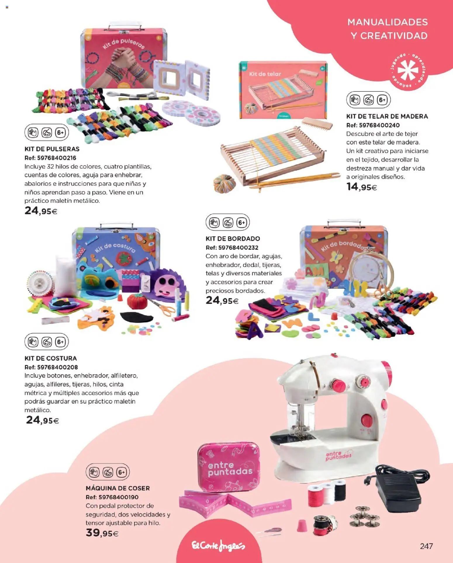 Nuevas ofertas de El Corte Inglés válidas en toda la República Mexicana desde el 27.10.2025. ¡Encuentra las mejores ofertas en El Corte Inglés catálogo Juguetes! | Página: 247 | Productos: Cinta, Máquina de coser, Cinta métrica