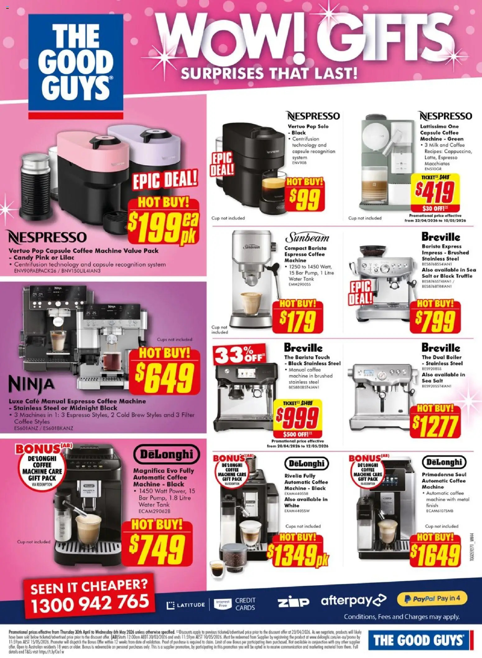 The Good Guys catalogue - valid from 29.04.2026 | Page: 7 | Products: Milk, Coffee, Water, Salt