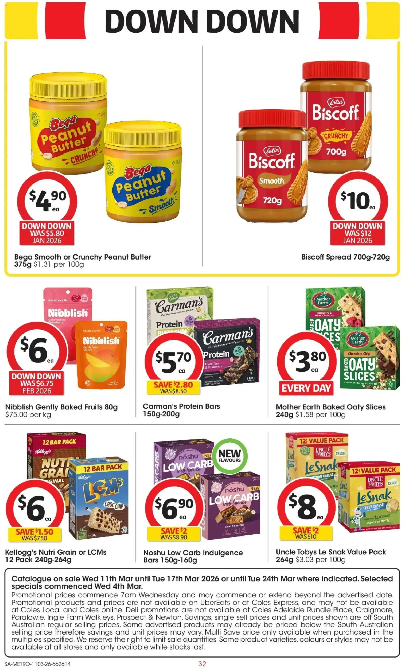 ﻿Coles catalogue valid from 11/03/2026 > Online Australia | Page: 32 | Products: Butter, Cheese, Fruits, Sugar