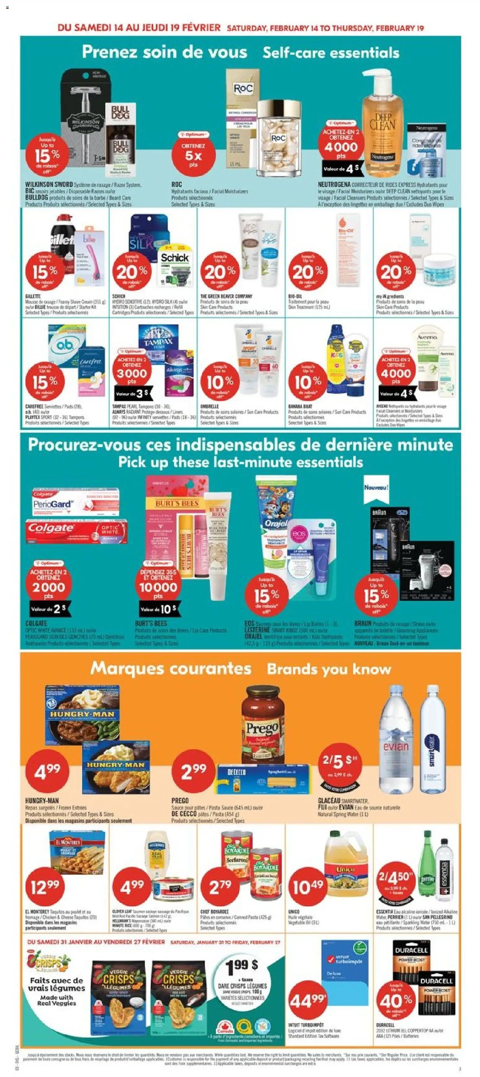 Pharmaprix flyer valid from 13.02.2026 | Page: 18 | Products: Shaver, Toothpaste, Cheese, Wine