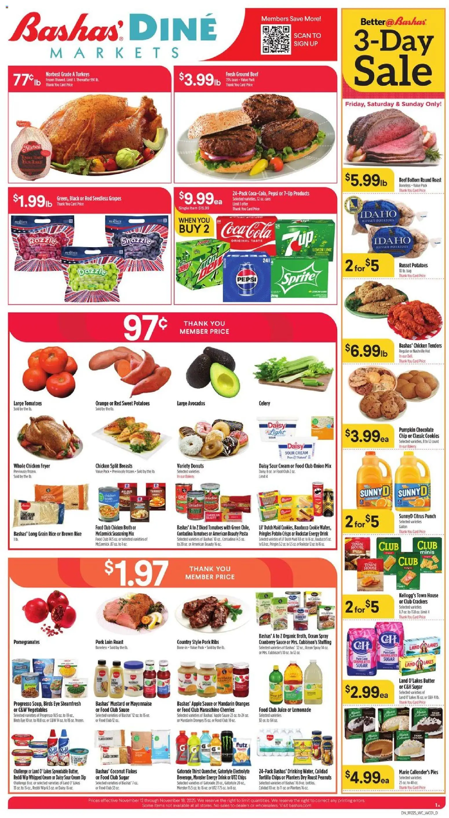 Basha's Dine - valid from 12.11.2025 | Page: 1 | Products: Cherries, Chocolate, Rice, Beef