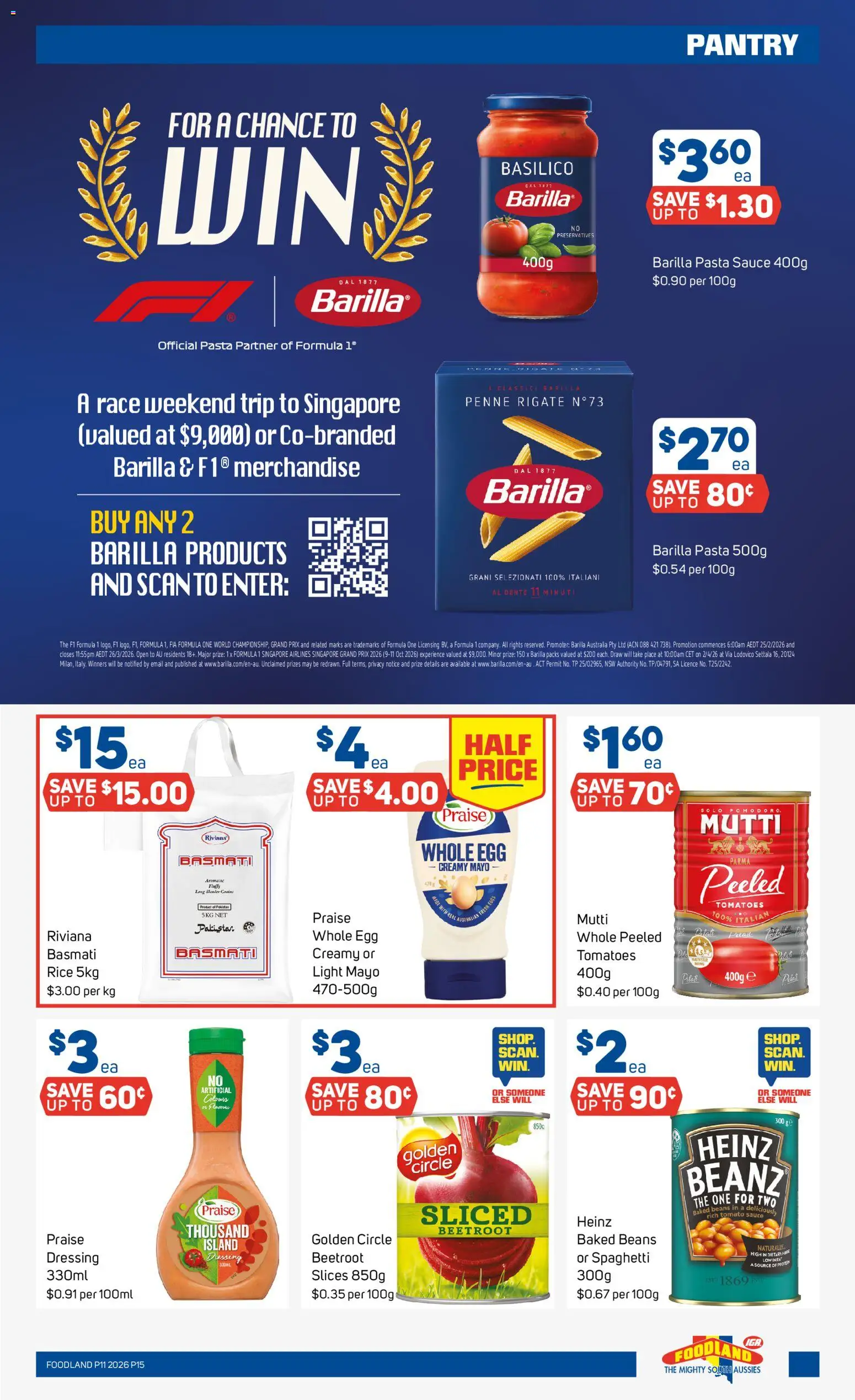 Foodland catalogue - valid from 11.03.2026 | Page: 15 | Products: Light, Tomatoes, Pasta, Sauce