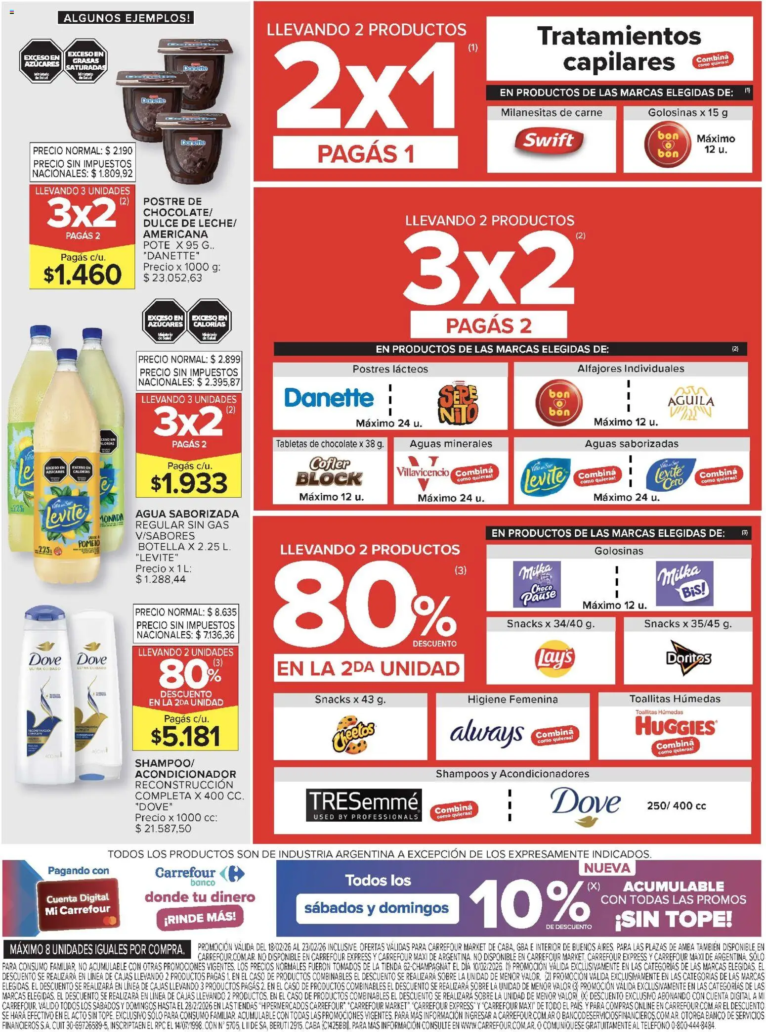 Carrefour Market catálogo │ válido desde el 18.02.2026 | Página: 5 | Productos: Teléfono, Banco, Acondicionador, Chocolate