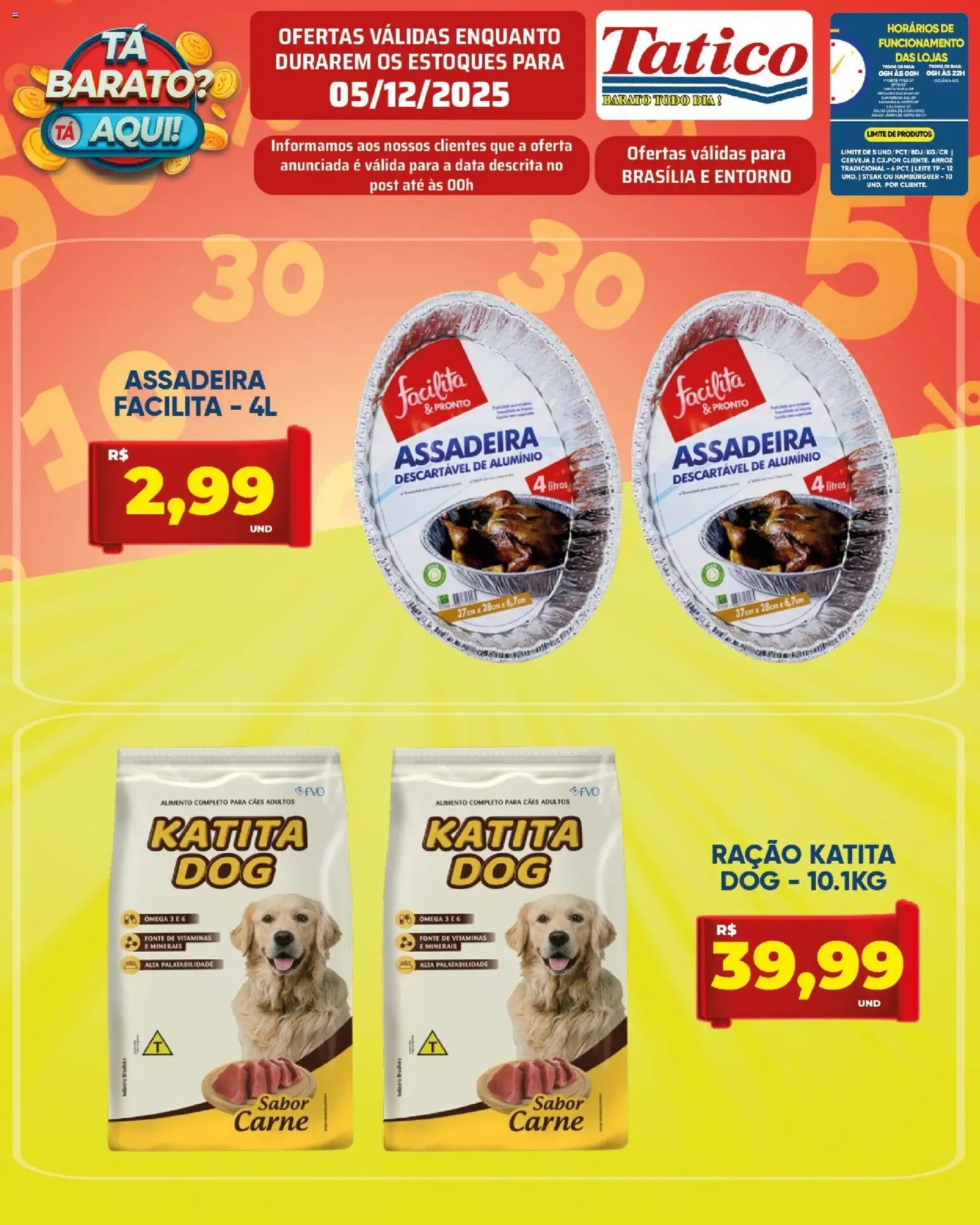 Tatico Folheto - válido de 05.12.2025 | Página: 18 | Produtos: Cerveja, Arroz, Hambúrguer, Assadeira