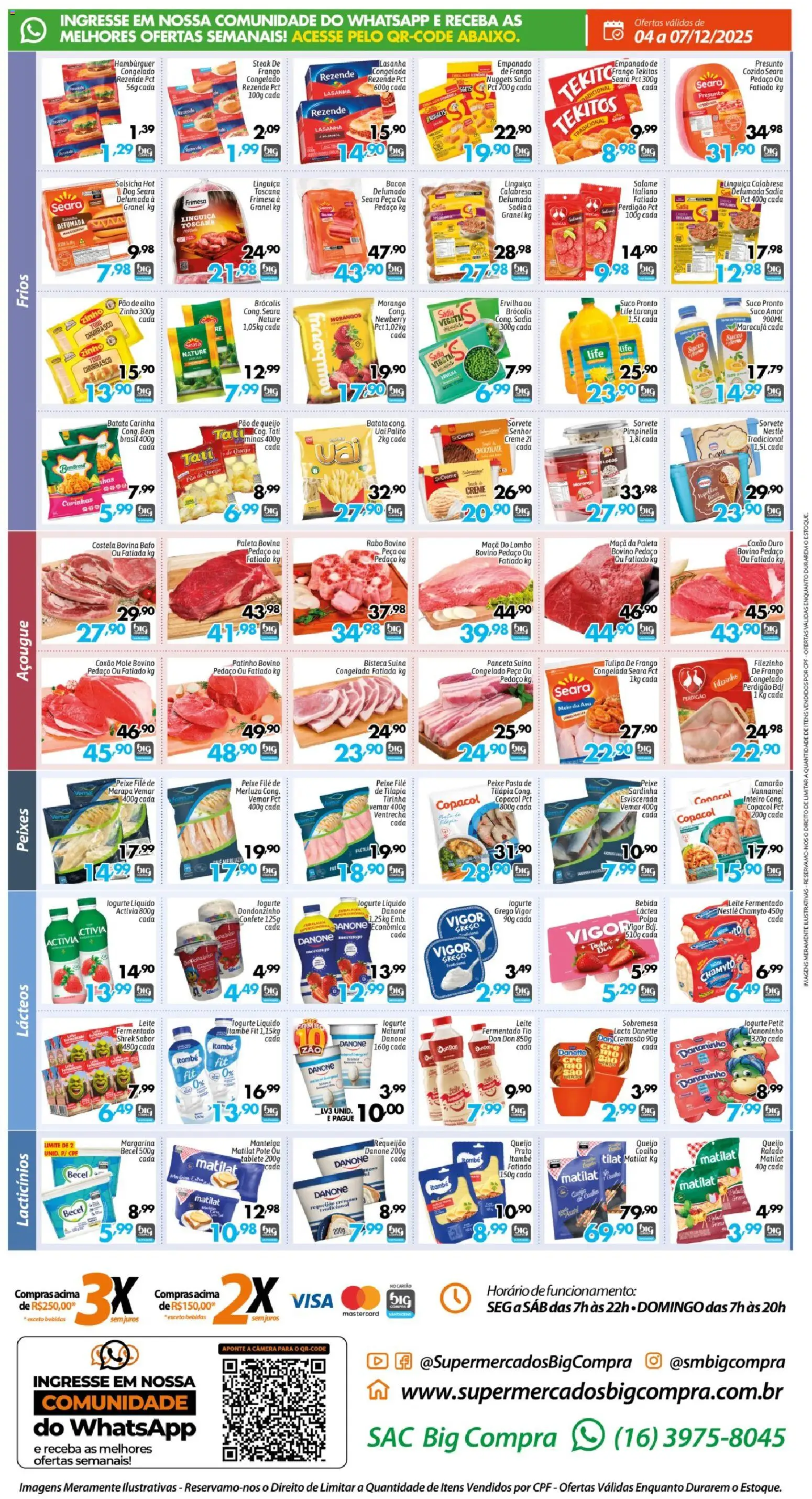 Big Compra Folheto - válido de 04.12.2025 | Página: 4 | Produtos: Linguiça, Lombo, Presunto, Suco