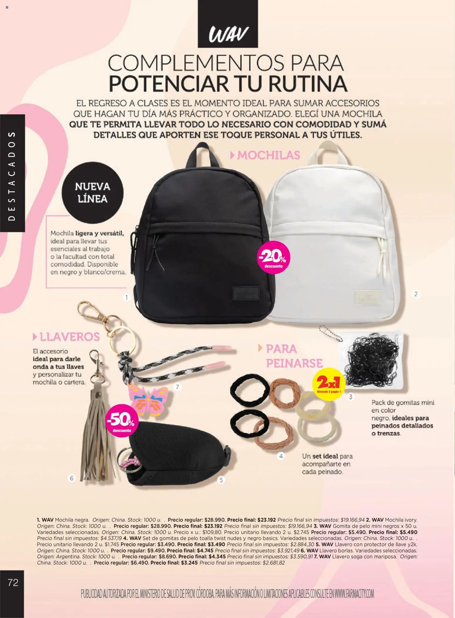 Farmacity catálogo │ válido desde el 03.03.2026 | Página: 72 | Productos: Toalla, Cartera, Llavero, Té