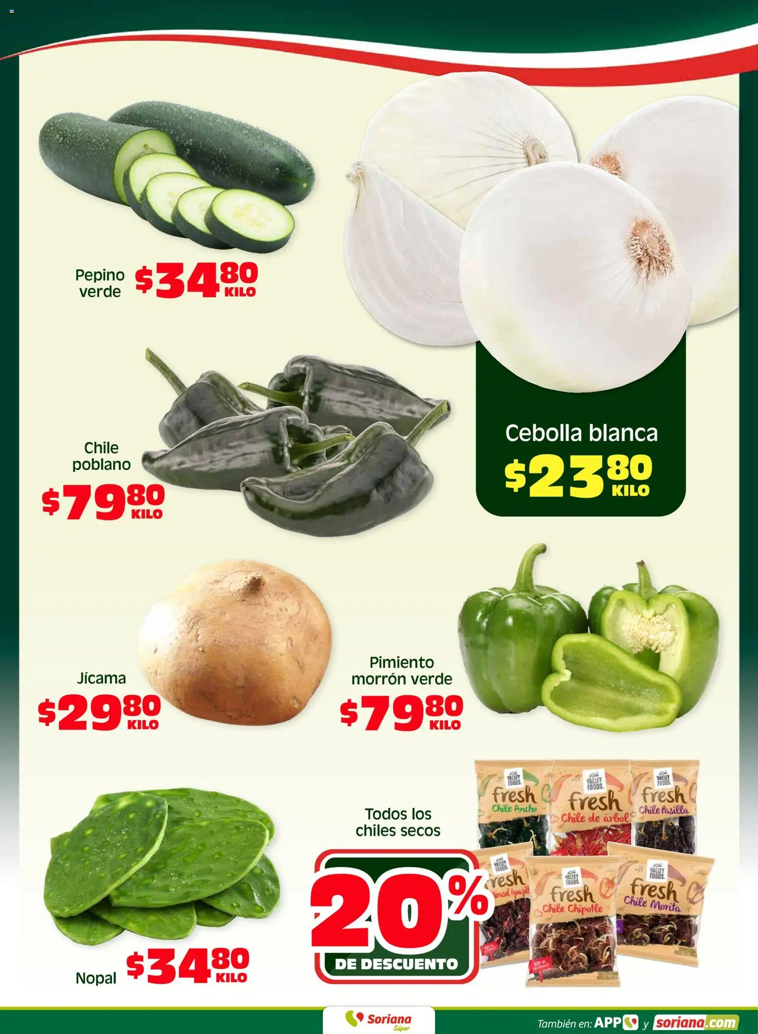 Nuevas ofertas de Soriana válidas en toda la República Mexicana desde el 03.04.2026. ¡Encuentra las mejores ofertas en Soriana Fin de Semana Súper: Tijuana, Mexicali, Ensenada, San Luis Río Colorado y Tecate! | Página: 3 | Productos: Cebolla, Pimiento