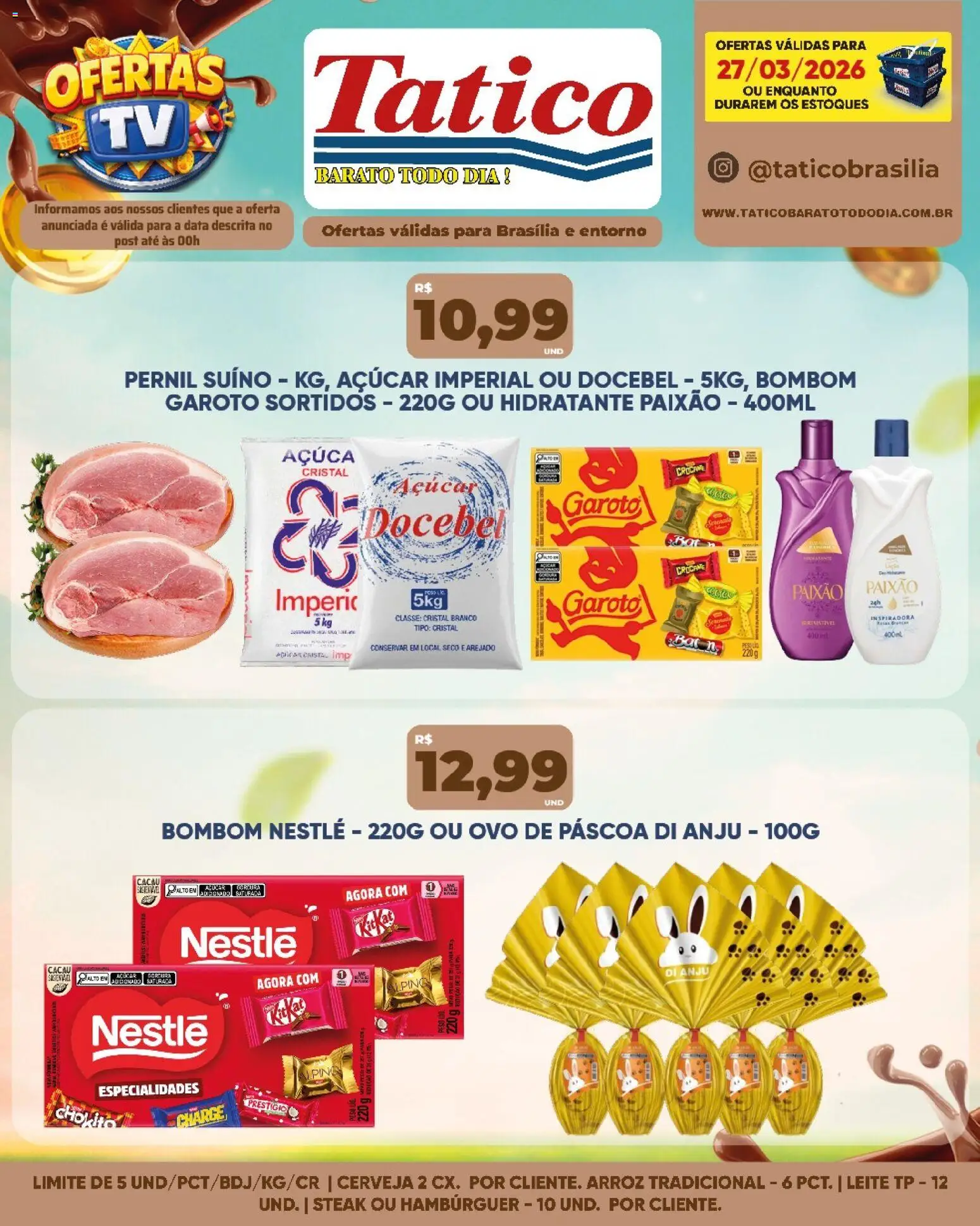 Tatico Folheto - válido de 27.03.2026 | Página: 10 | Produtos: Ovo de páscoa, Pernil, Cerveja, Açúcar
