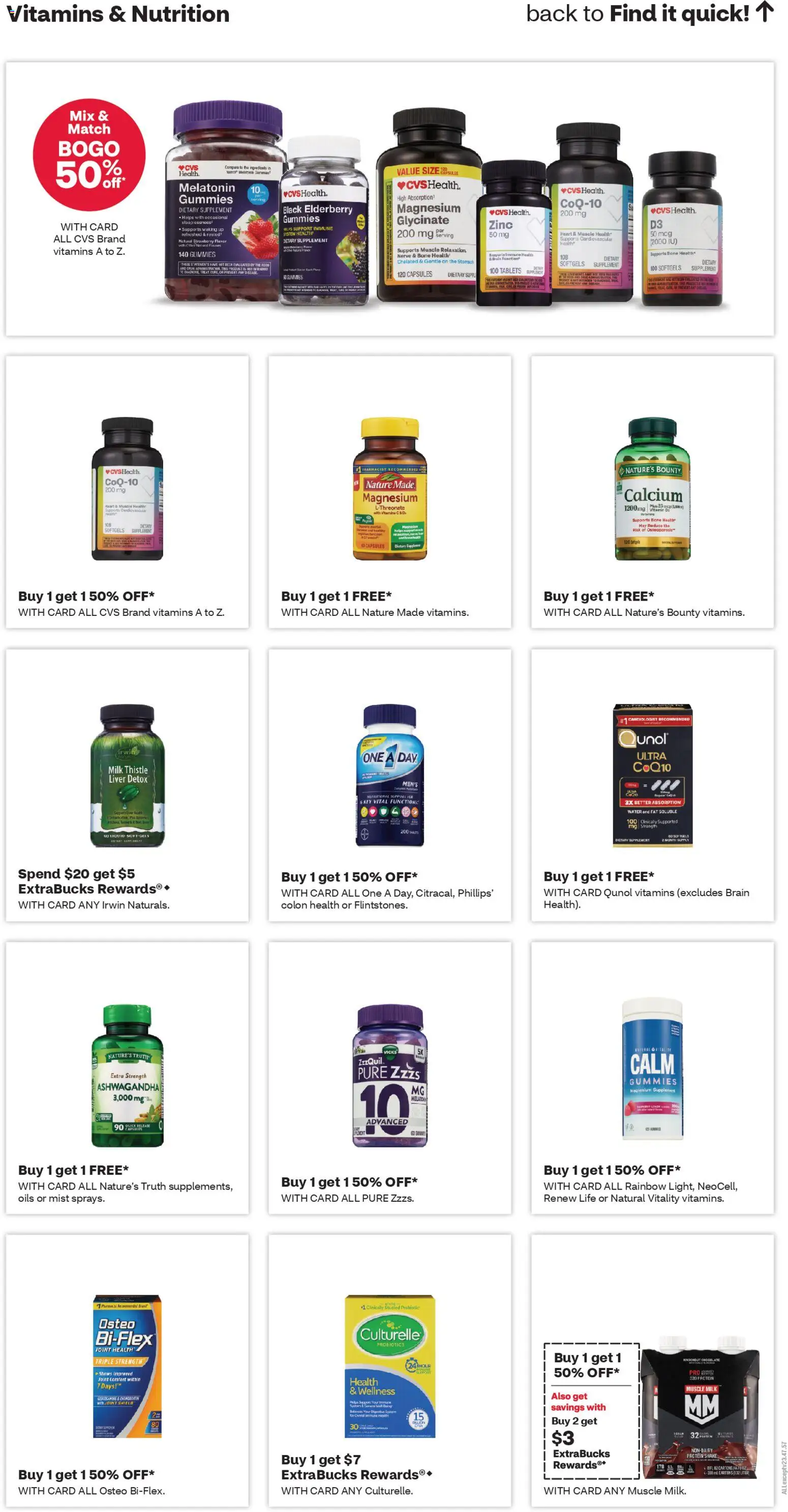 CVS Pharmacy Weekly Ad - valid from 26.10.2025 | Page: 8 | Products: Vitamin, Magnesium, CoQ10, Water