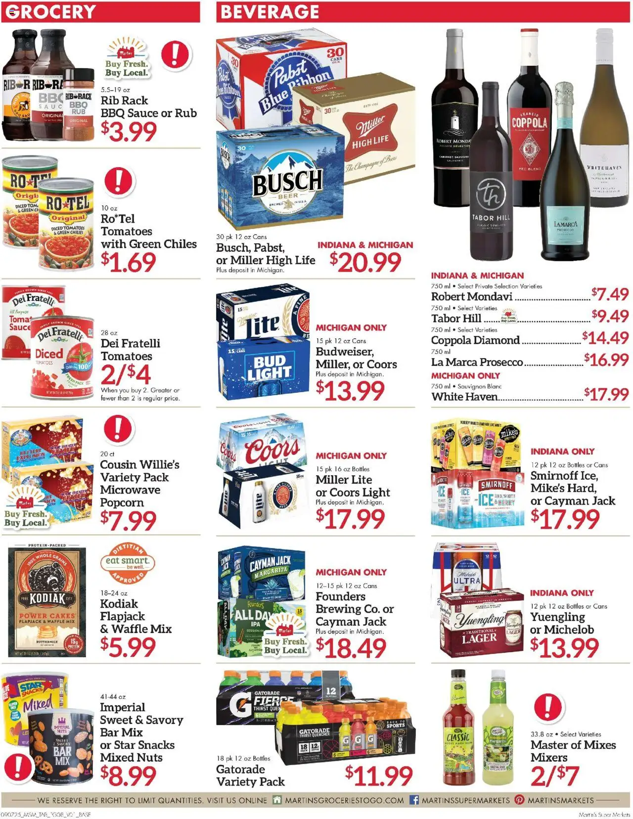 Martin’s Ad - valid from 07.09.2025 | Page: 8 | Products: Microwave, Beer, Tomatoes, Nuts