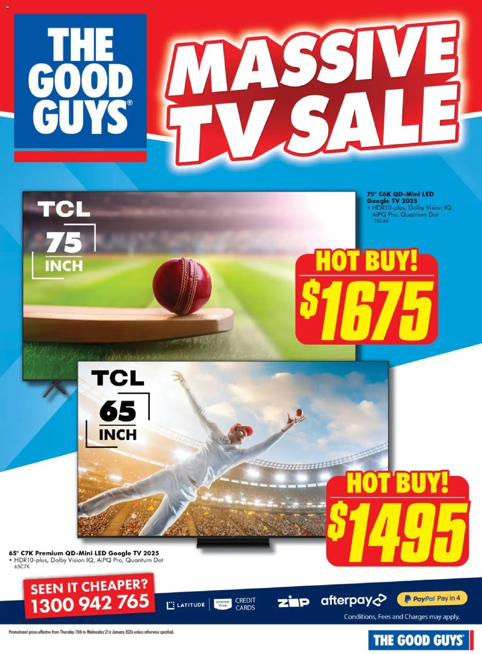 The Good Guys catalogue - valid from 14.01.2026 | Page: 1 | Products: Tv