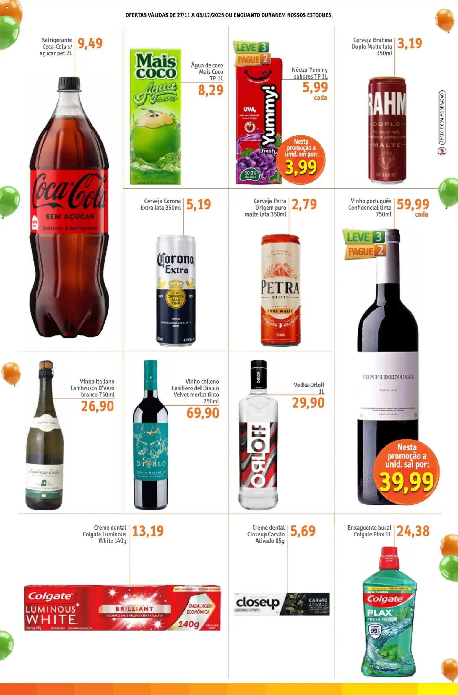 Sonda Folheto - válido de 27.11.2025 | Página: 7 | Produtos: Água de coco, Vinho, Cerveja, Creme dental