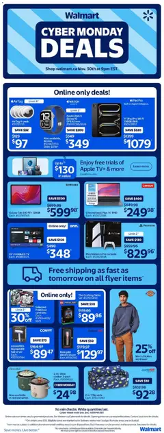 Preview of Walmart Cyber Monday Flyer from shop Walmart valid from 30.11.2025