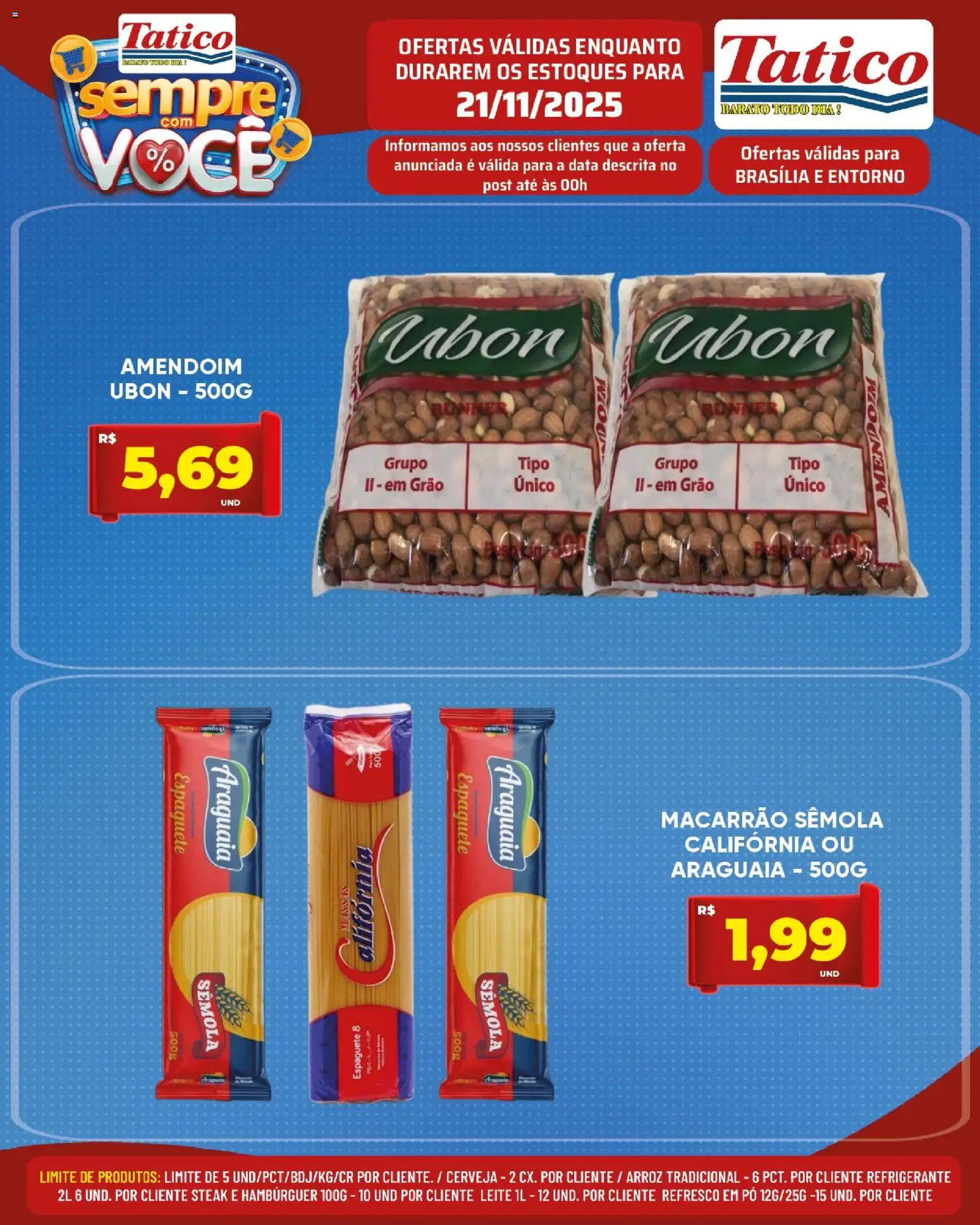 Tatico Folheto - válido de 22.11.2025 | Página: 27 | Produtos: Amendoim, Refresco, Macarrão, Refrigerante