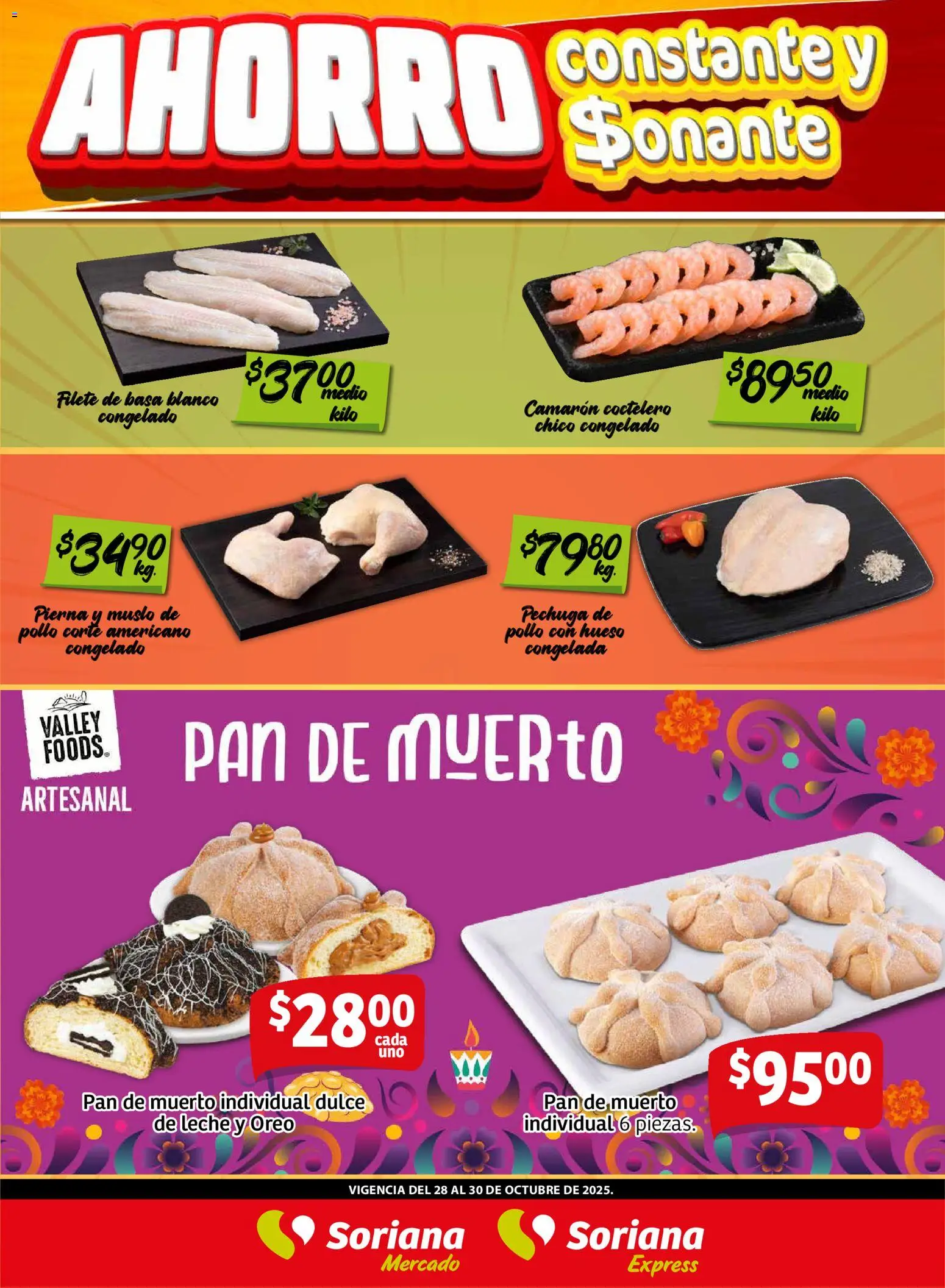 Nuevas ofertas de Soriana válidas en toda la República Mexicana desde el 28.10.2025. ¡Encuentra las mejores ofertas en Soriana - Frescos del Mandado Mercado: Tamaulipas! | Página: 2 | Productos: Pollo, Leche, Pan