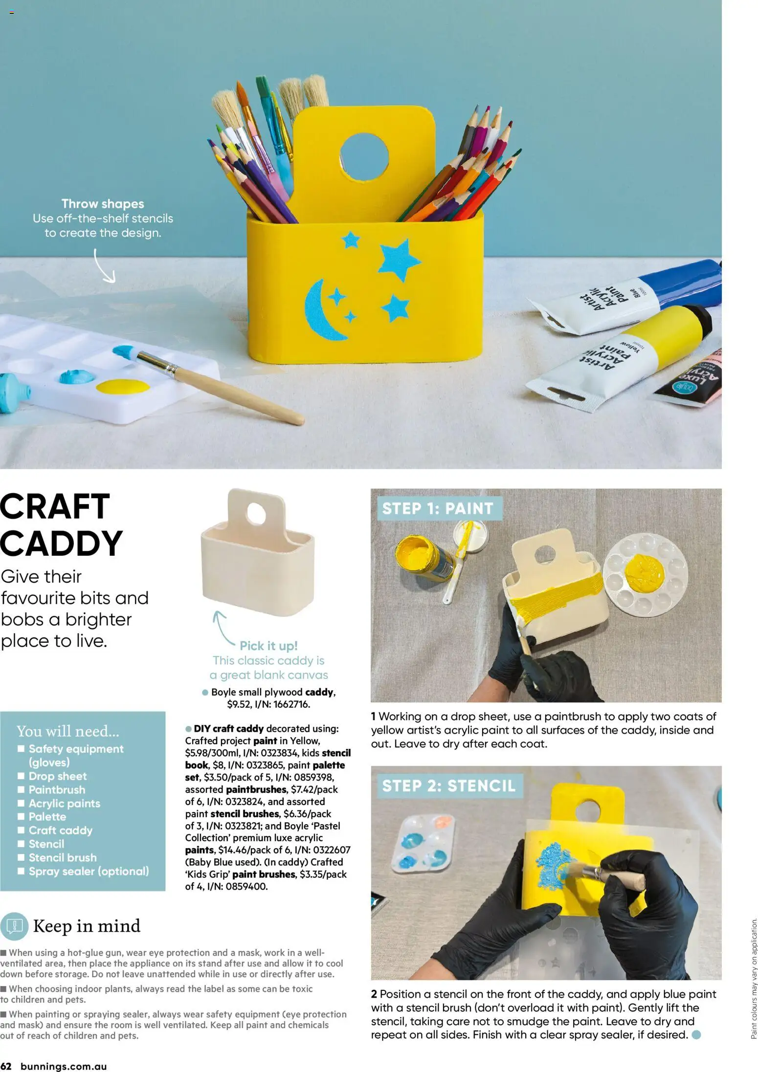 Bunnings Warehouse catalogue - valid from 01.02.2026 | Page: 62 | Products: Brush, Mask, Caddy, Gloves