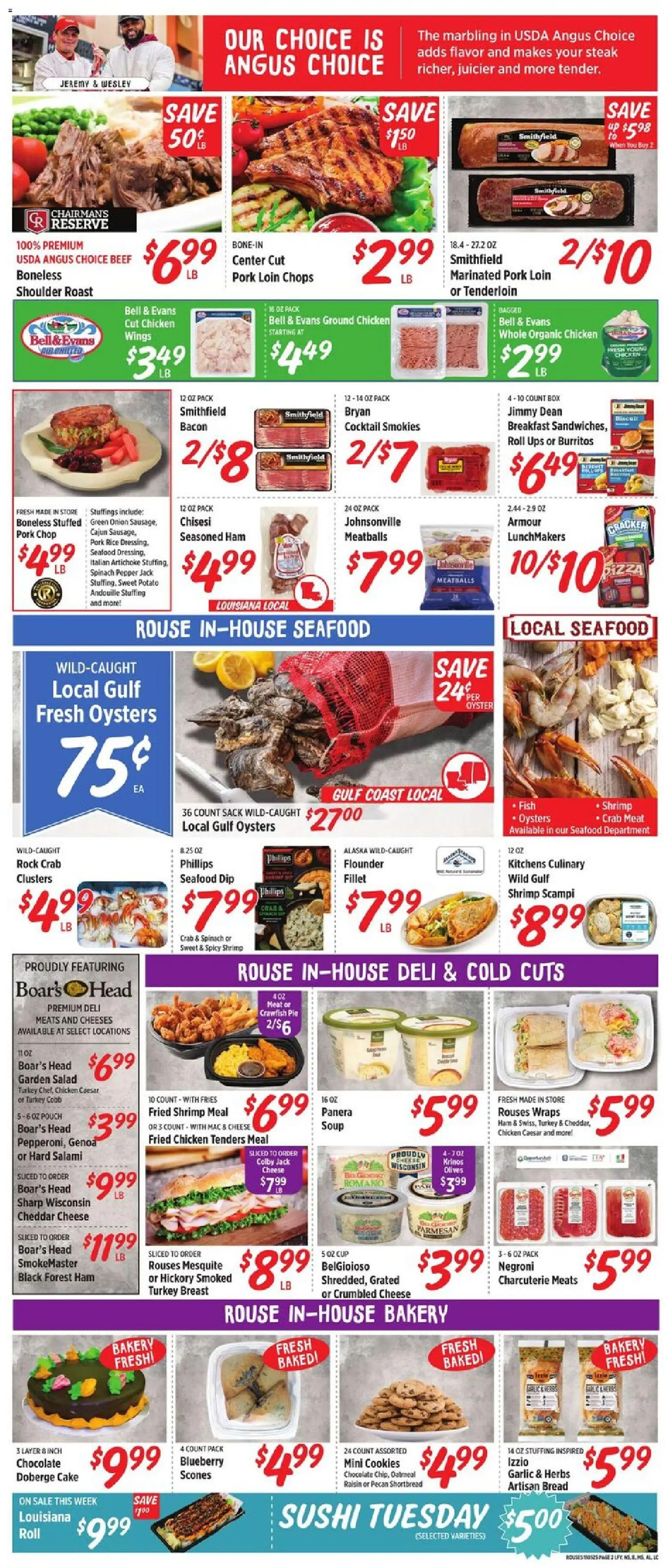 Rouses Weekly Ad - MS - valid from 05.11.2025 | Page: 4 | Products: Salami, Fish, Cookies, Garlic