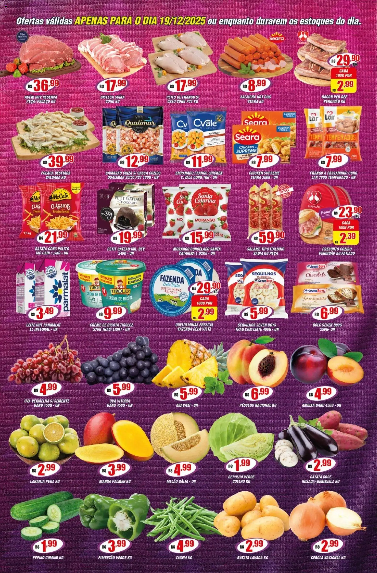 Violeta Supermercados Folheto - válido de 19.12.2025 | Página: 2 | Produtos: Repolho, Leite, Chocolate, Batata