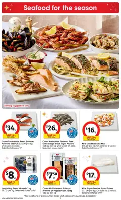 Preview of Coles  Catalogue  - valid from 03.12.2025 | Page: 10 | Products: Prawns, Salmon, Seafood